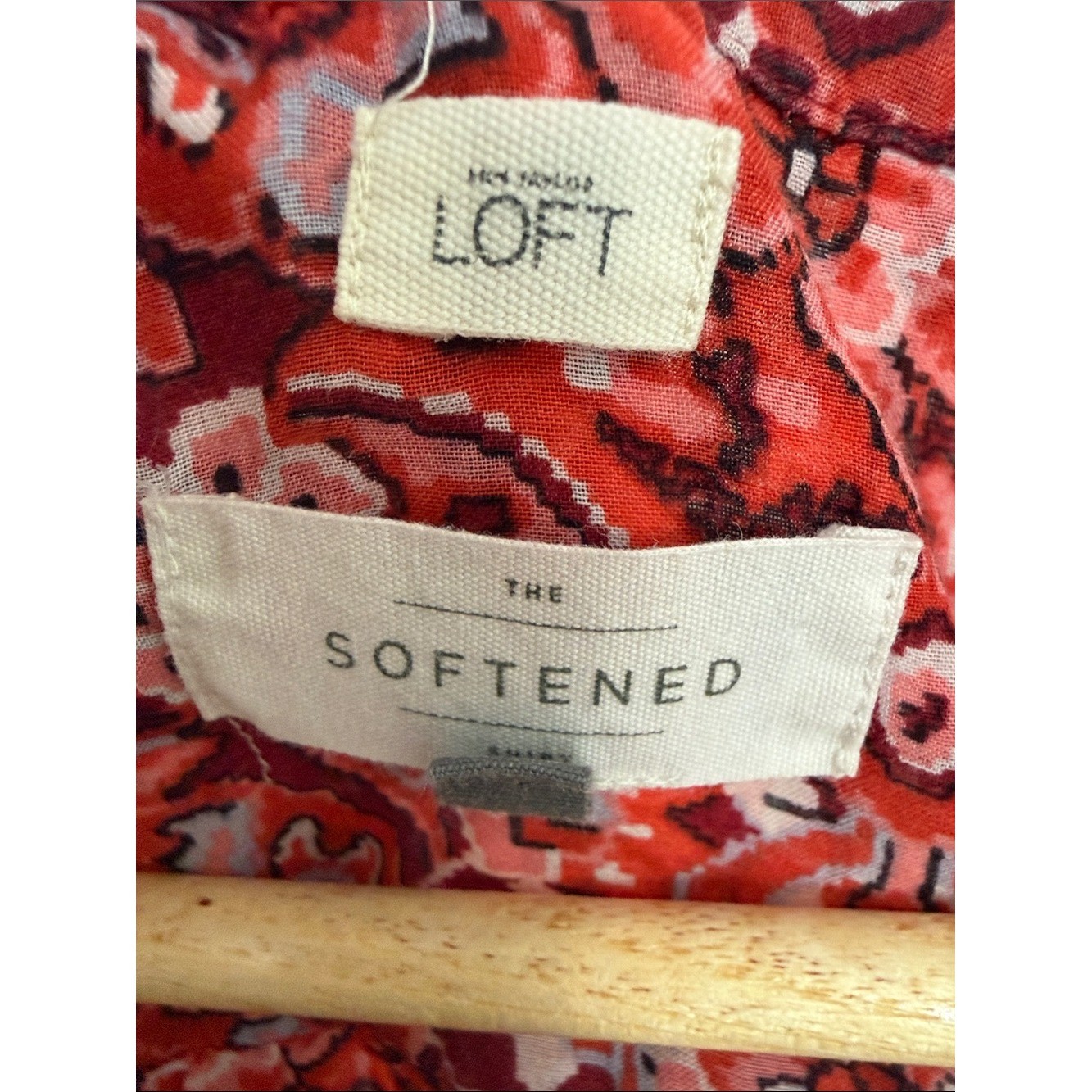 LOFT Floral Boho Blouse – Long Sleeve Split Neck Top | Breezy Women’s Size M