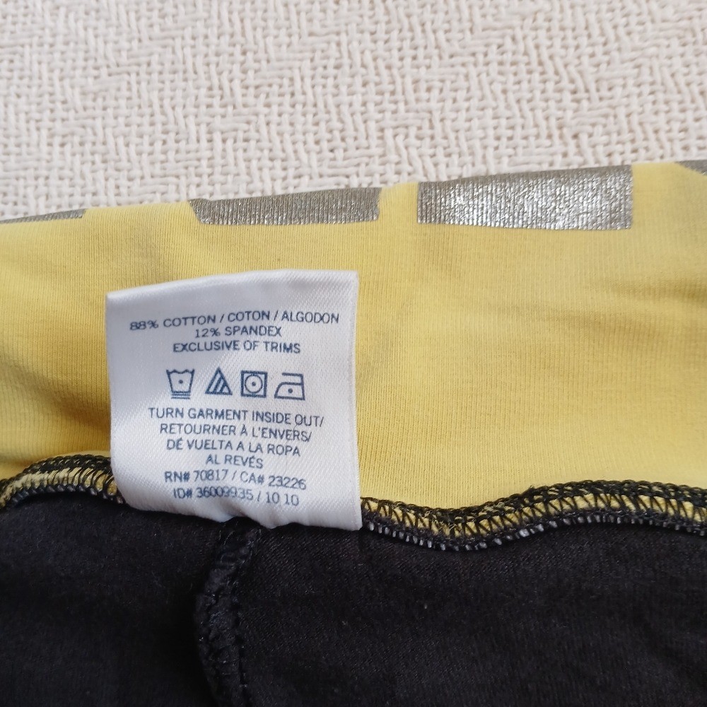 PINK ’10 cotton foldover waistband legging pants y2k yoga vintage foil small