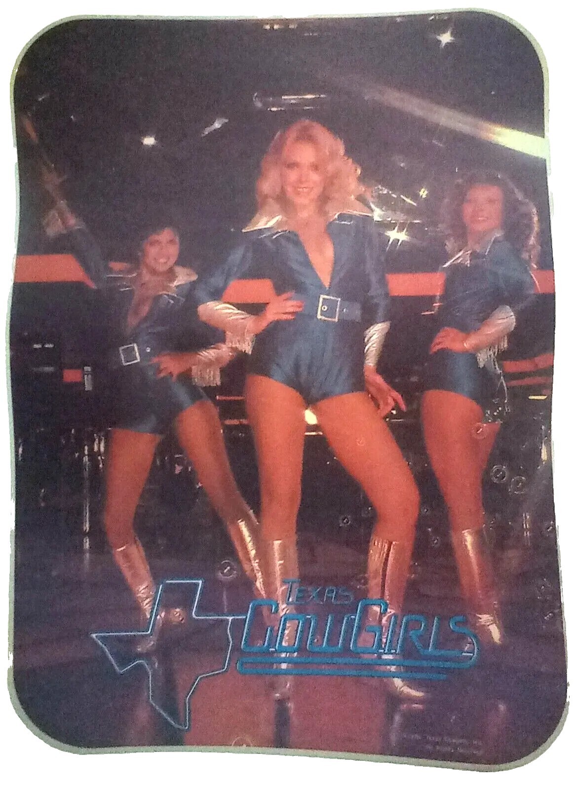 Vtg NOS ’78 „Texas Cowgirls” Heat Transfer Photo T-shirt Iron-On 11″ x 8″ Rare
