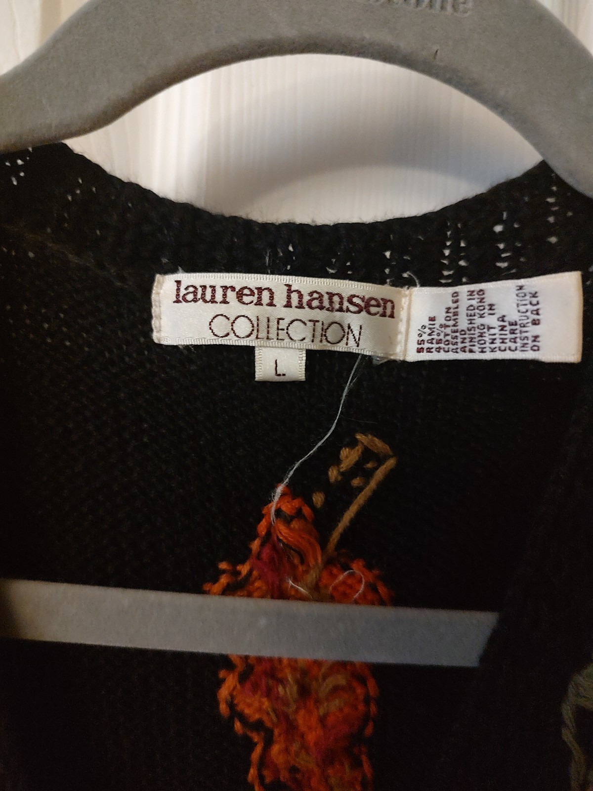 Vintage 90s Lauren Hansen Collection Autumn Harvest Fall Halloween Vest Large