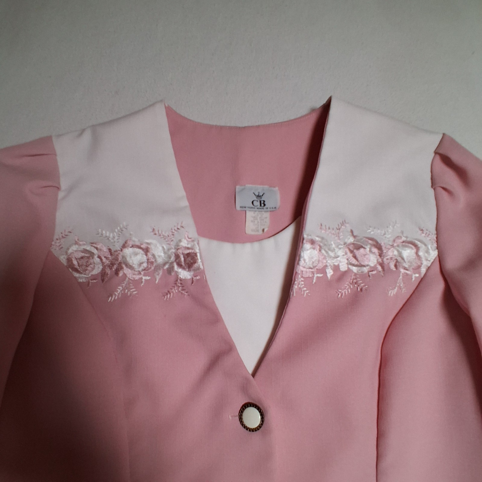 Vintage C B New York Semi Formal Jacket And Skirt Pink Size 12 Wedding Events