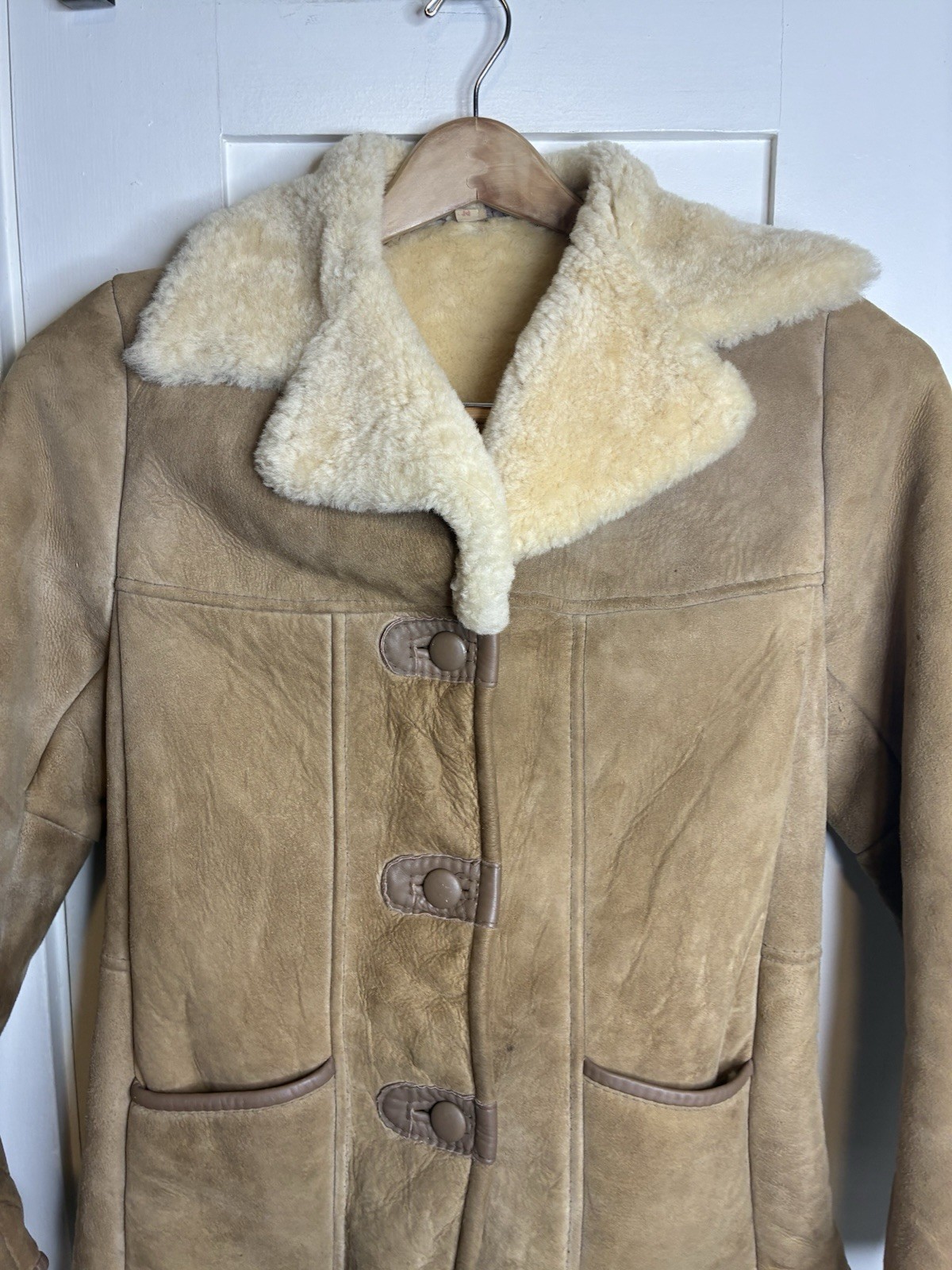 Vintage Homestead Genuine Shearling Coat Made In New Zealand Women’s 14