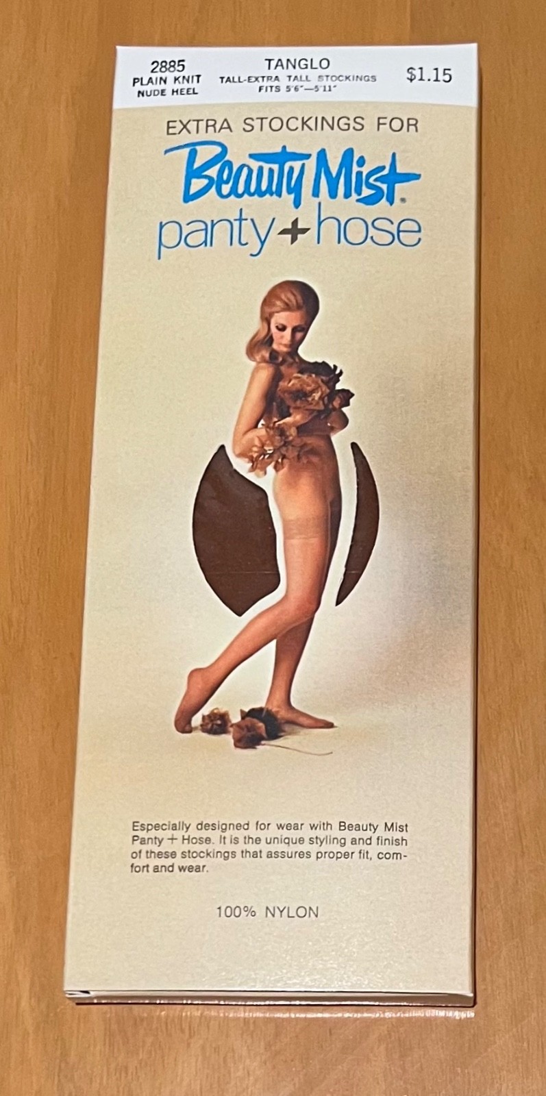 Vtg Beauty Mist 6 Tall Stockings 5’6″-5’11” 3 Panty 32-36″ Hips NOS Deadstock