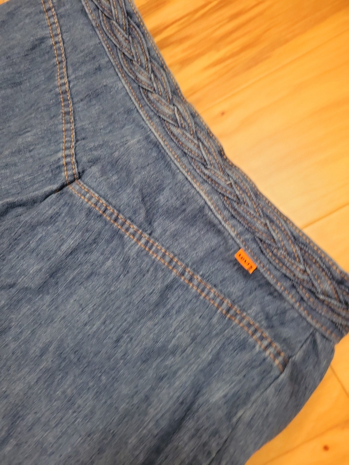 Vtg 70’s Levis Orange Tab Braided High Rise Chambray Denim Jeans Approx 29″ W