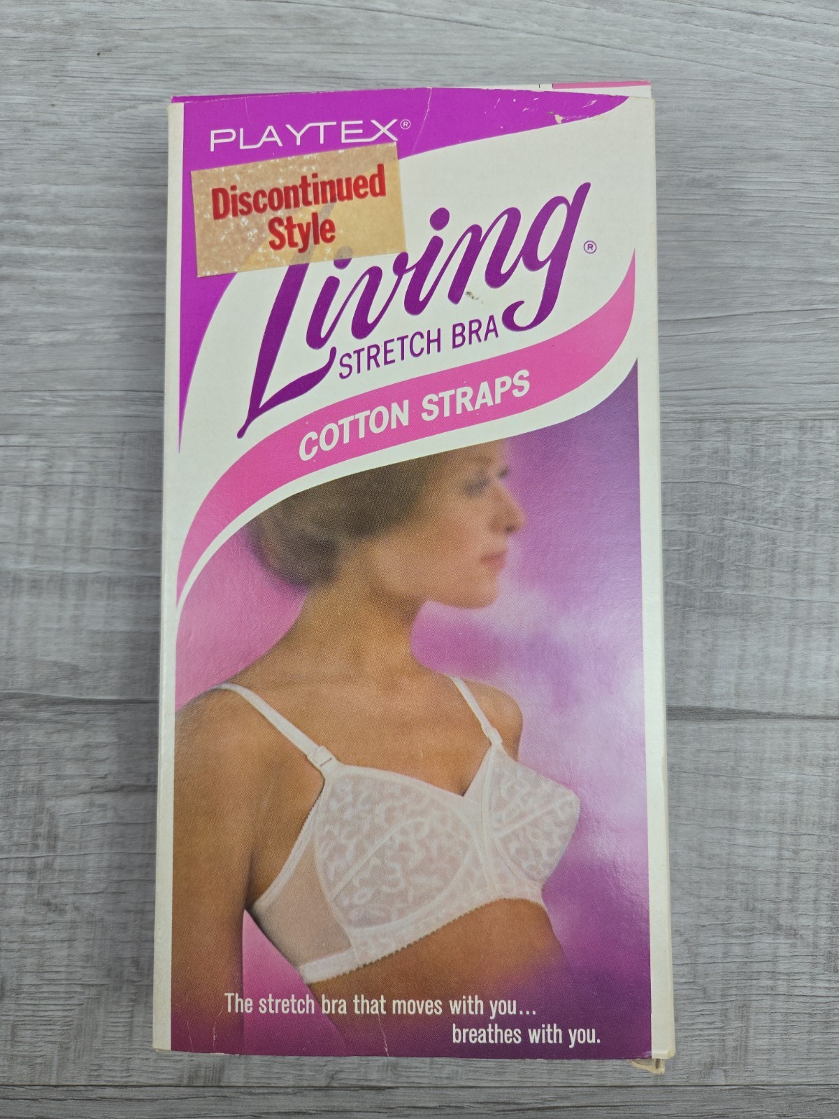 Vintage 70’s / 80’s Playtex Living Stretch Bra Cotton Straps 44C White NOS
