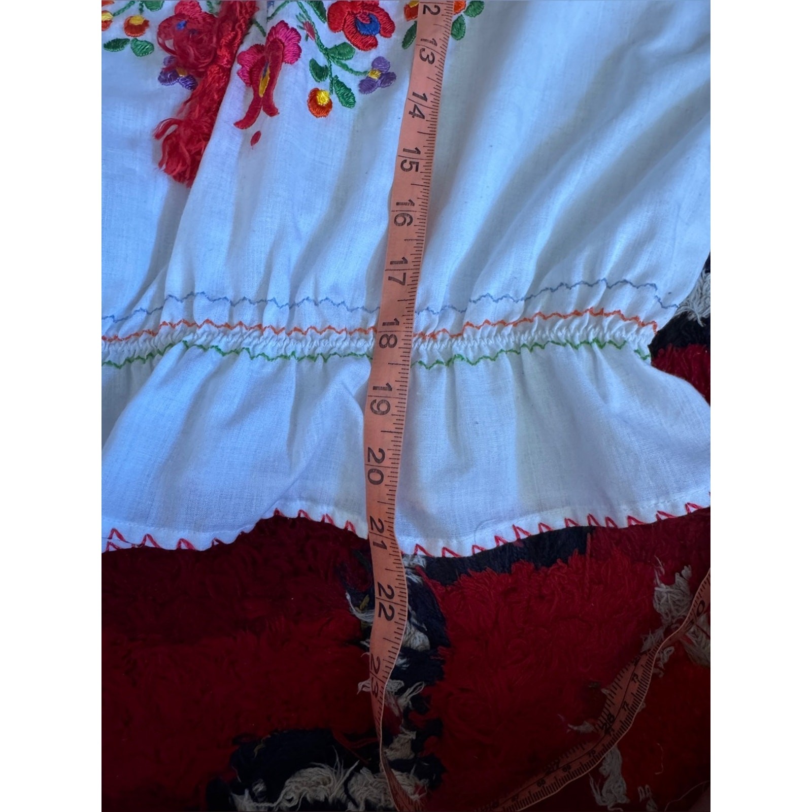 70s Vintage Hungarian Blouse Sz M-L