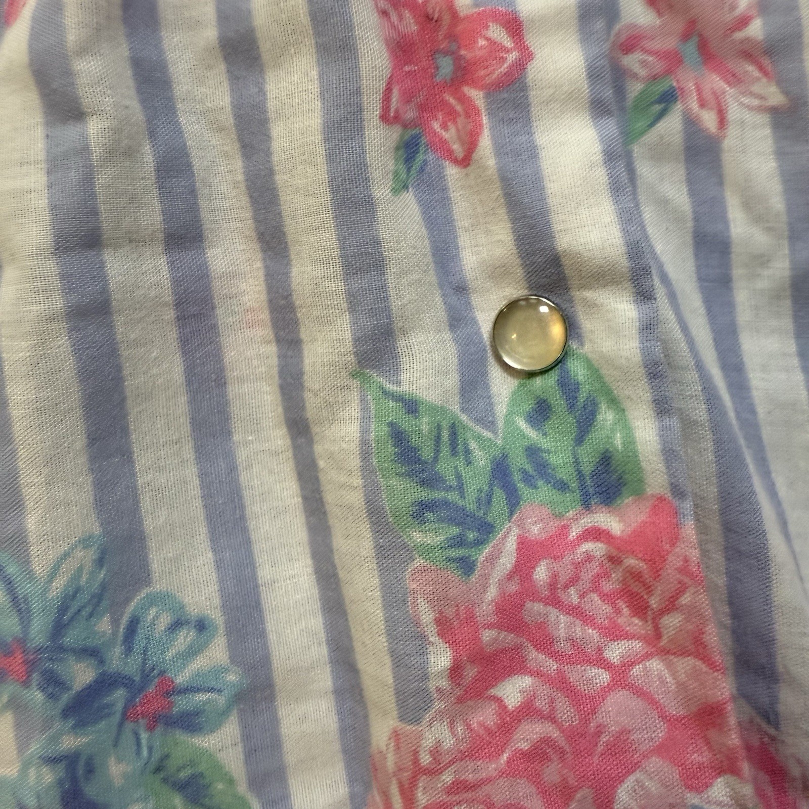 VTG Simply Basic Nightgown Sleepwear Floral Pearl Snap Short Sleeve 3x Plus