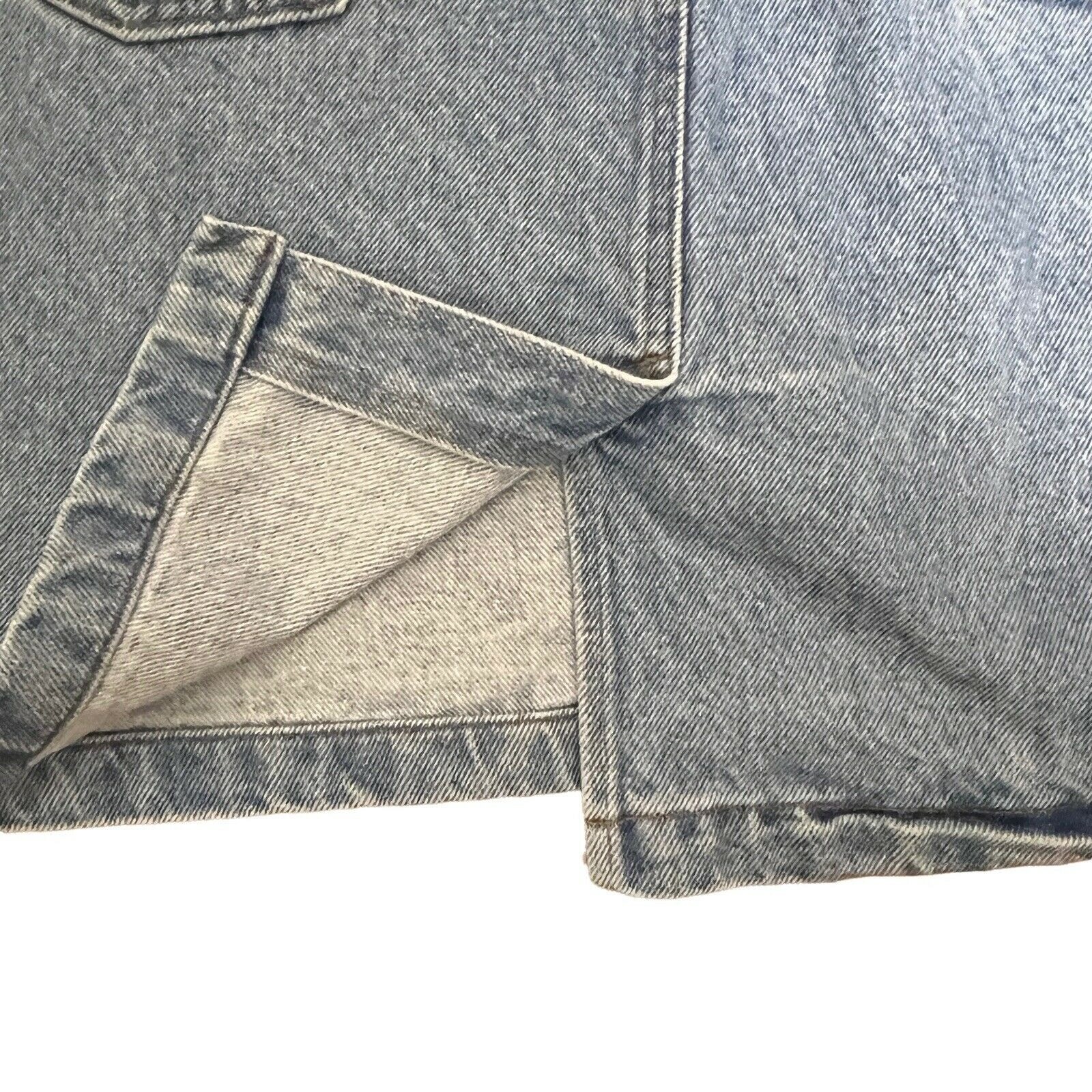 Vintage Gap Denim Knee Length Skirt Womens Juniors 15 16 Blue 32″ Waist USA Made
