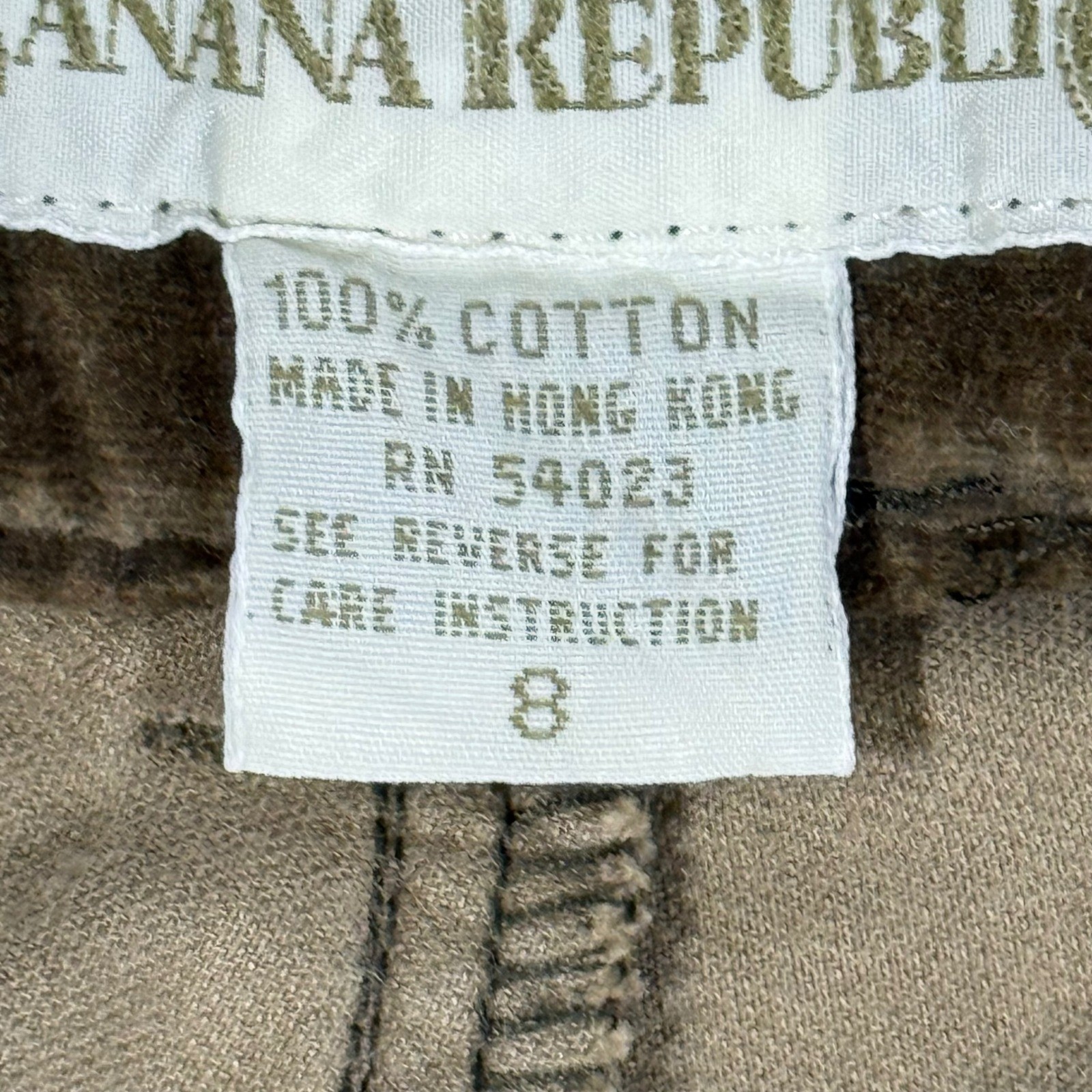 VTG Banana Republic Corduroy Pants Womens 8 Brown High Rise Straight Leg 90s