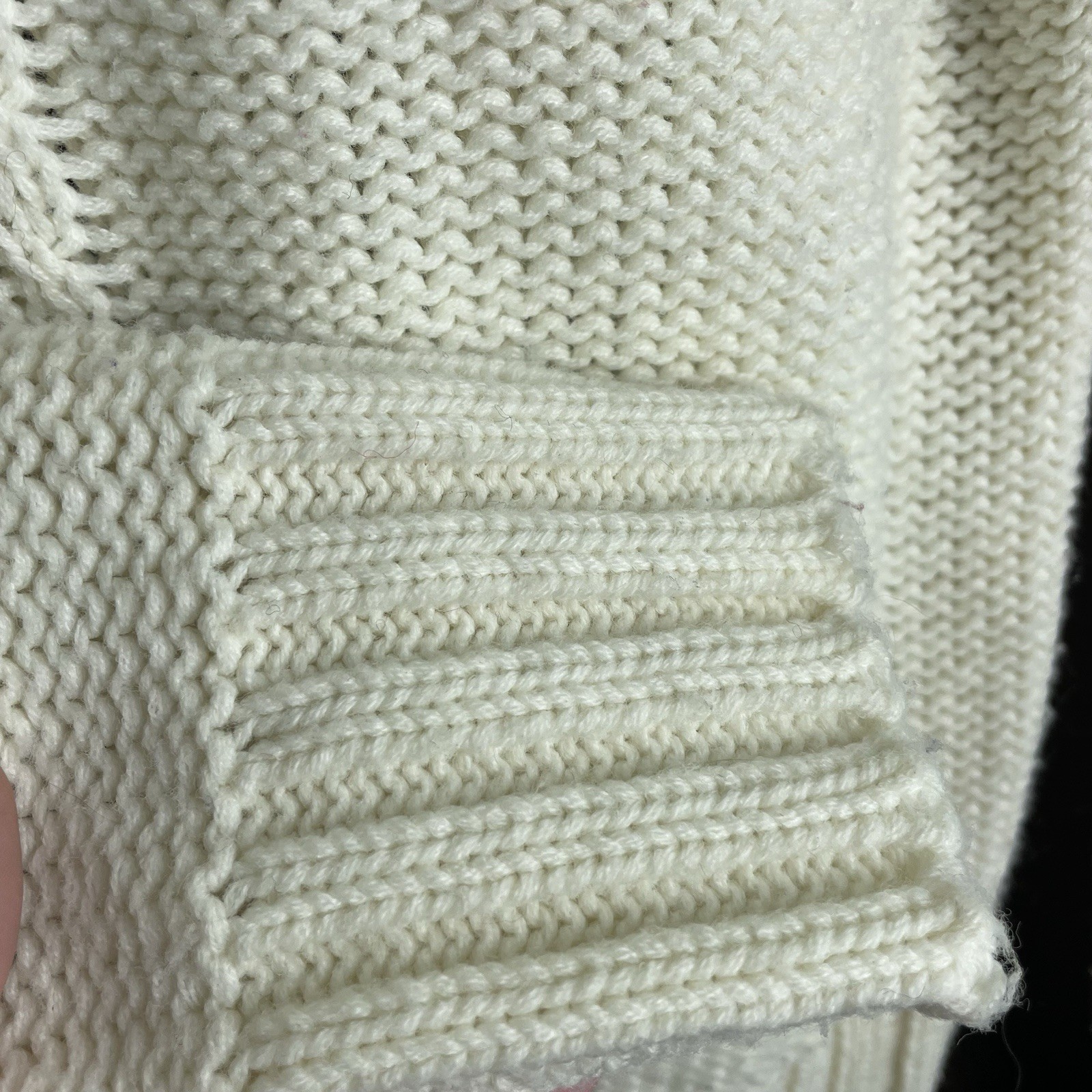 Vintage Mariea Kim Knit Grandma Sweater White Knit Floral Fitted Cottagecore
