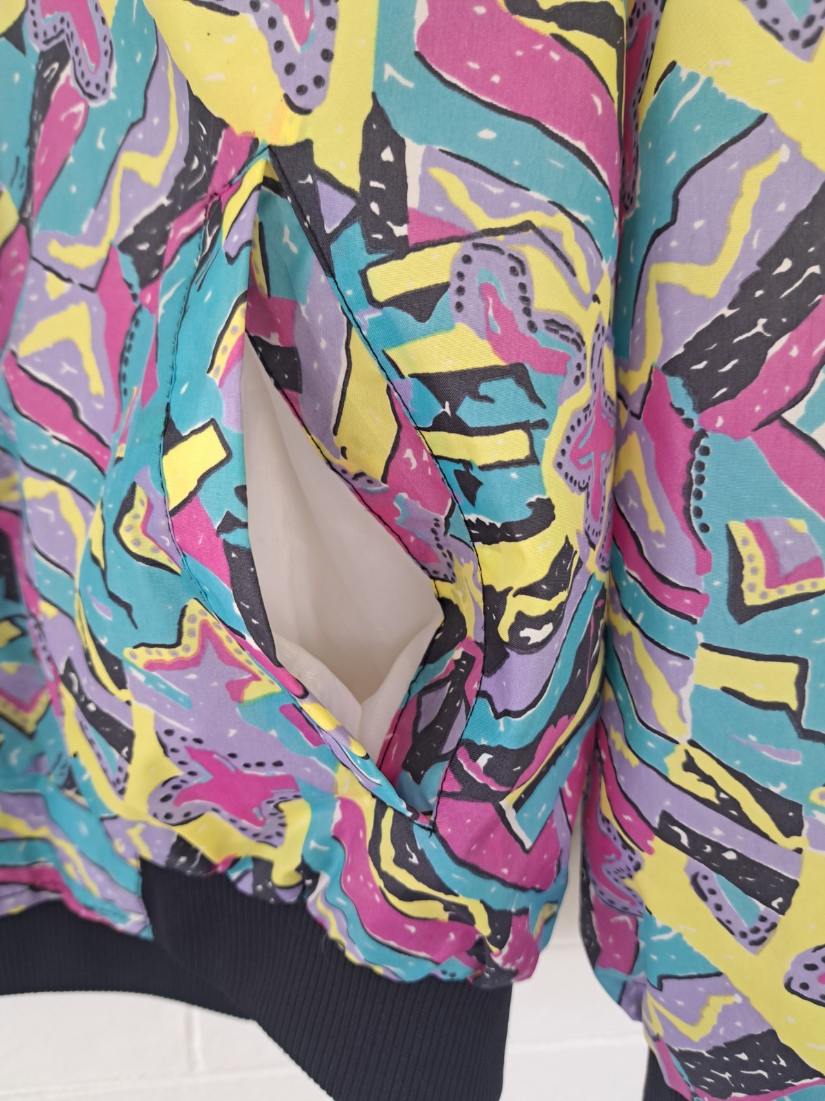 Vintage Windbreaker Bomber 1980s Stranger Things Womens Large Incrowd Collection