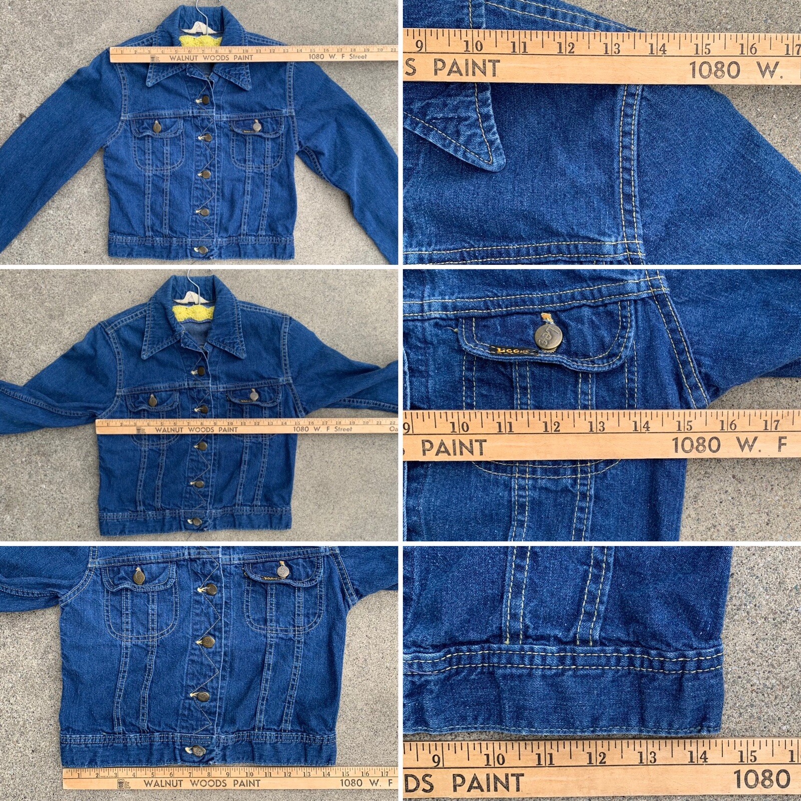vintage Lady Lee denim jacket jean jeans jacket made in USA Size 7 8