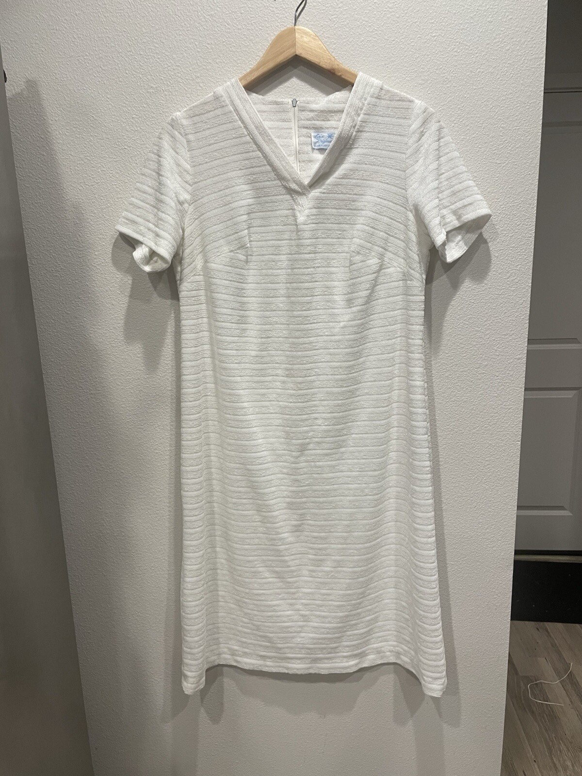 VTG Lorac Original Union USA Made SZ L (mzrmnts) Terry Cloth Resort Shift Dress