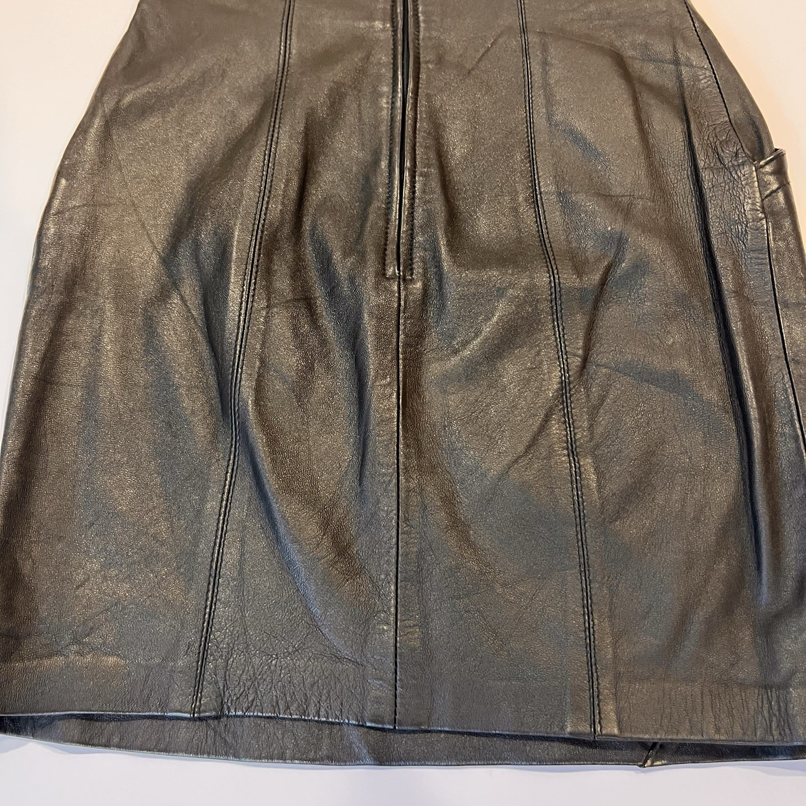 Vintage Giorgio Saint Angel Leather Pencil Skirt 6 Dinkie Tang High Waisted 80s