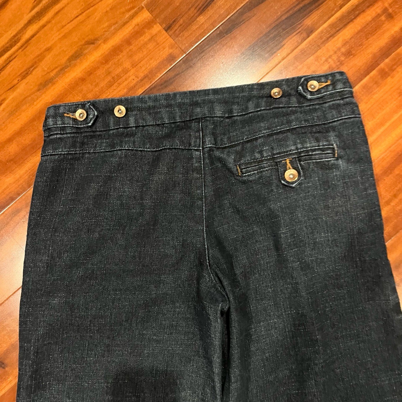 Paris Blues Dark Blue Jeans Wide Leg Y2K Denim Trouser Pants Size 9