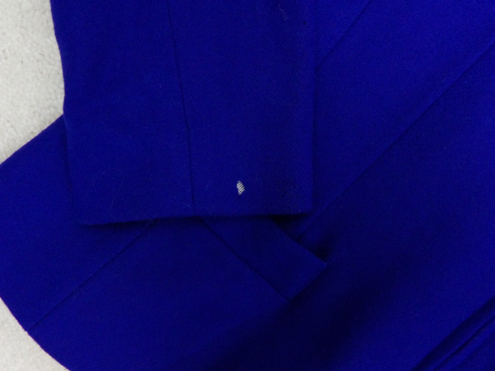 Vintage Stephanie Andrews Women’s Blue 100% Wool Jacket Sz 10 Zip-up w/ Pockets