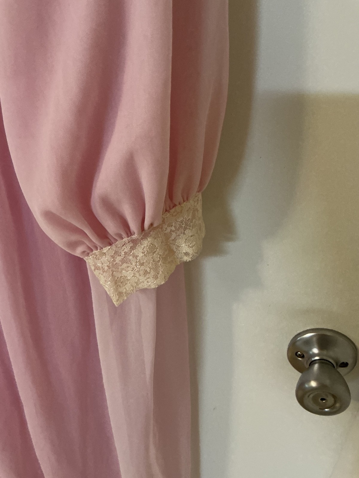 VINTAGE PEIGNOIR SET NYLON CHIFFON I DREAM OF JEANIE STYLE NIGHTGOWN UNION MADE