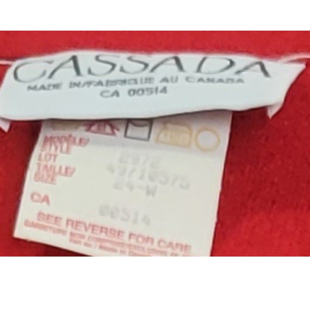 Cassada Skirt Suit Set Vintage Plus Size 24W Professional Career Minimalist Red