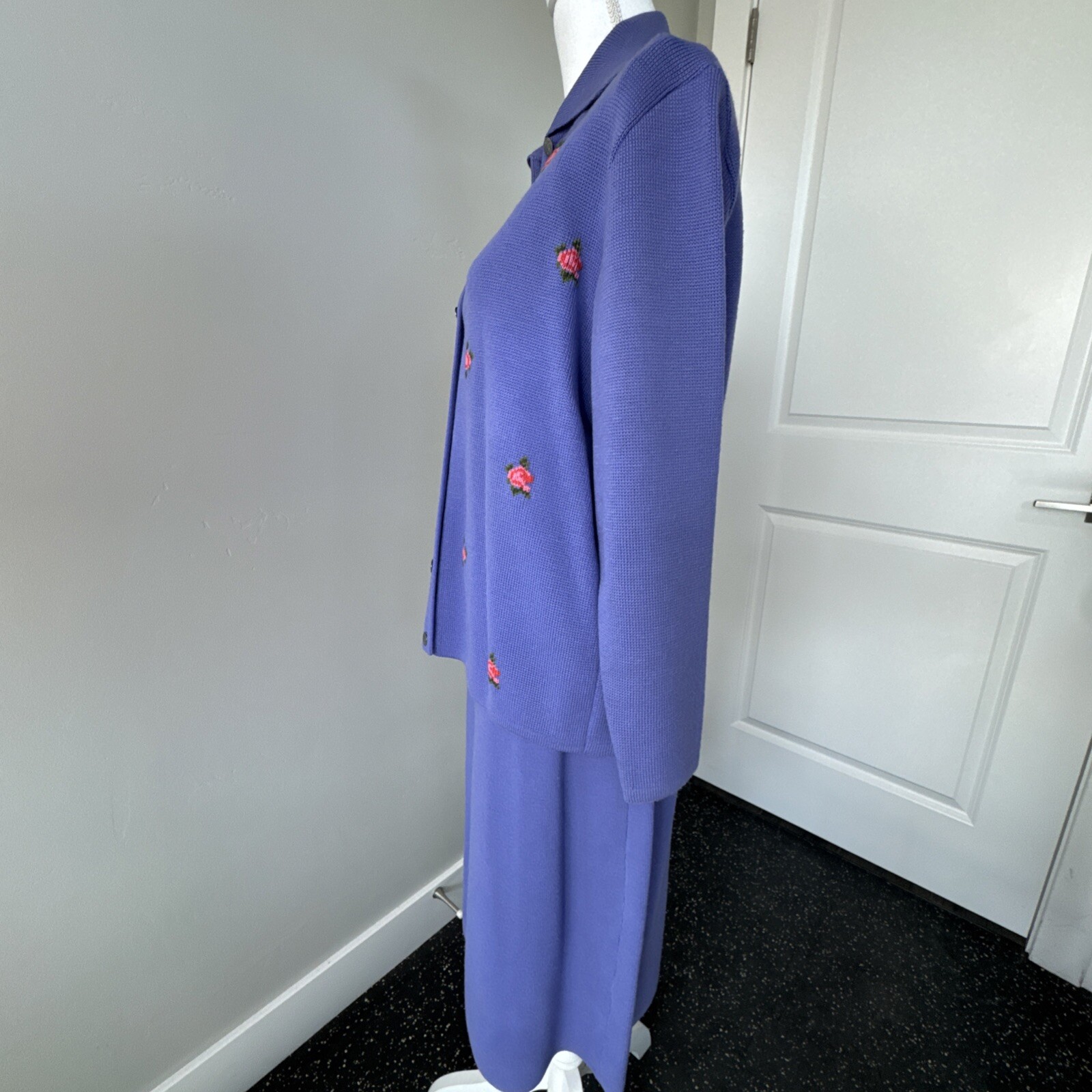 VTG Late 1950s early 1960s Wil-Co IMPORTS Wool 2 piece Dress S Victoria Klingor