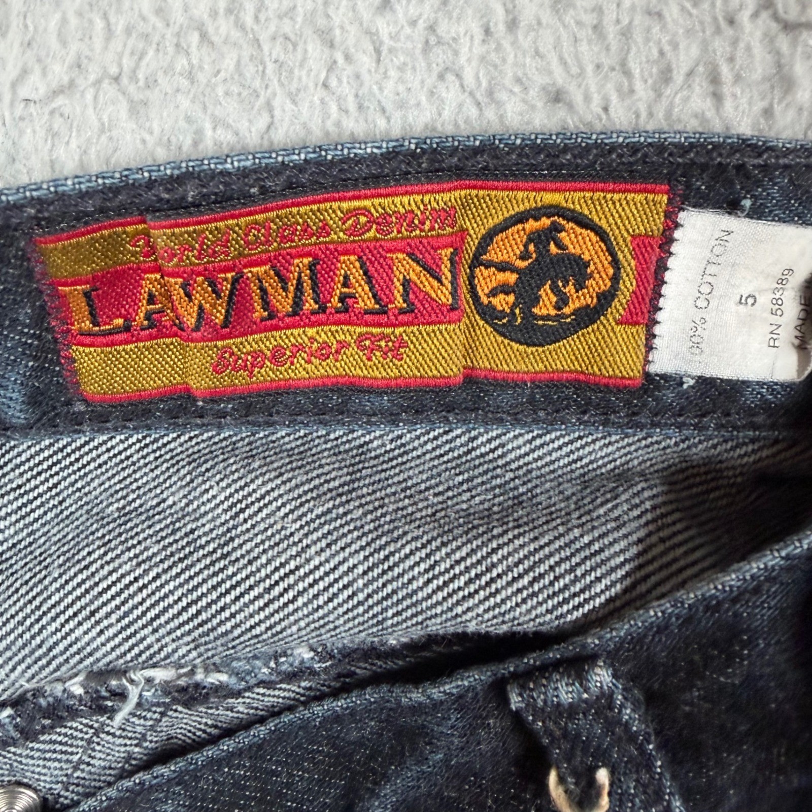 Vintage Lawman World Class Denim High Waisted Cutoff Shorts Western Retro Size 5