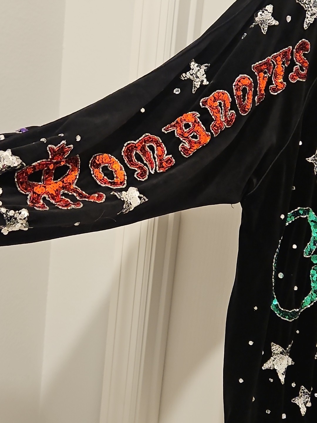 Vintage 80s Bonnie Boerer & Co Velvet Sequin Hollywood Nightclub Sweatshirt L