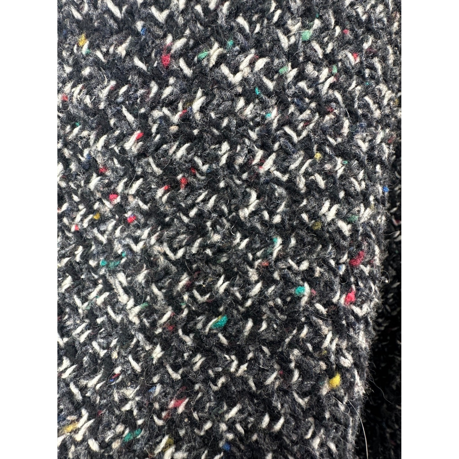 Vintage Herman Kay Wool Blend Tweed Cape Coat OS Made in USA Quiet Luxury Winter