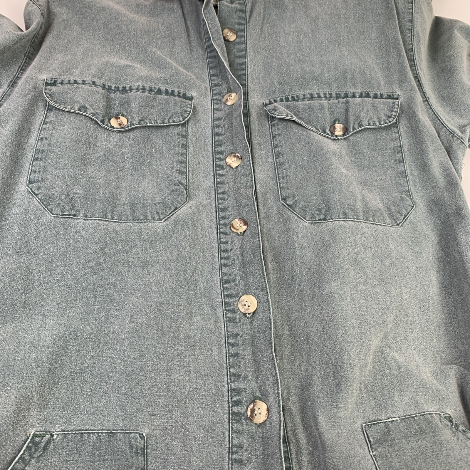 Vintage Banana Republic Cotton Utility Jumpsuit Sage Green Mill Valley Womens M