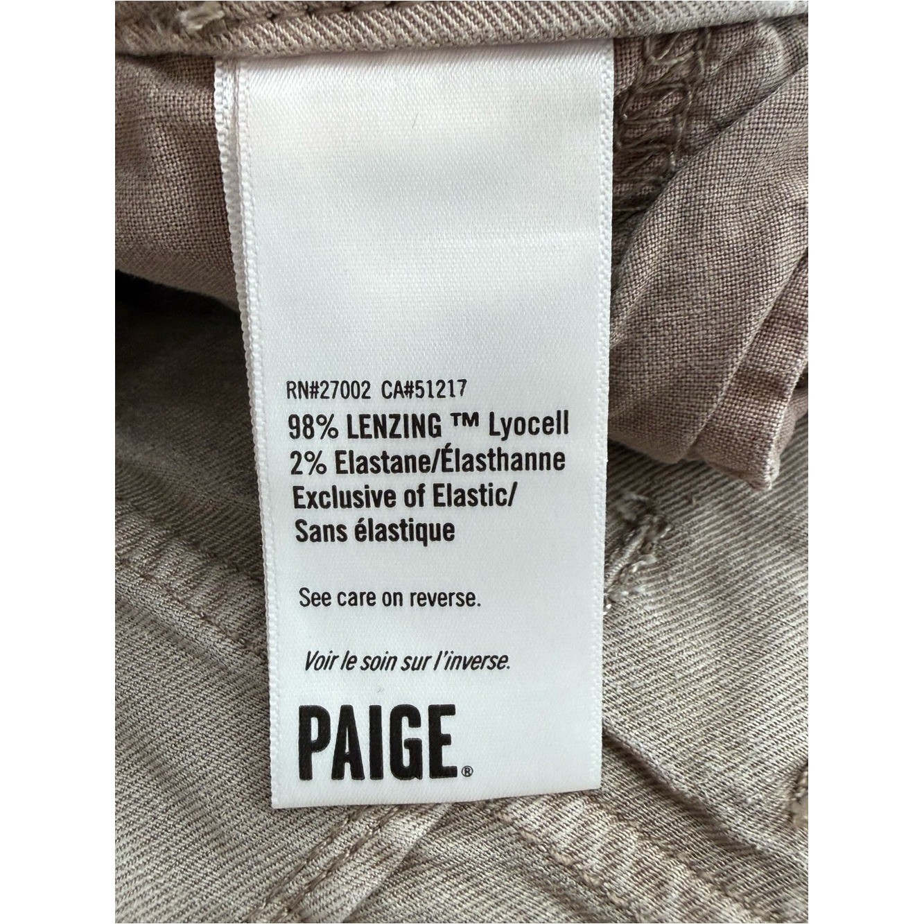 PAIGE womens Reid Jogger Vintage Moss Taupe Jogger Cropped Jean 28