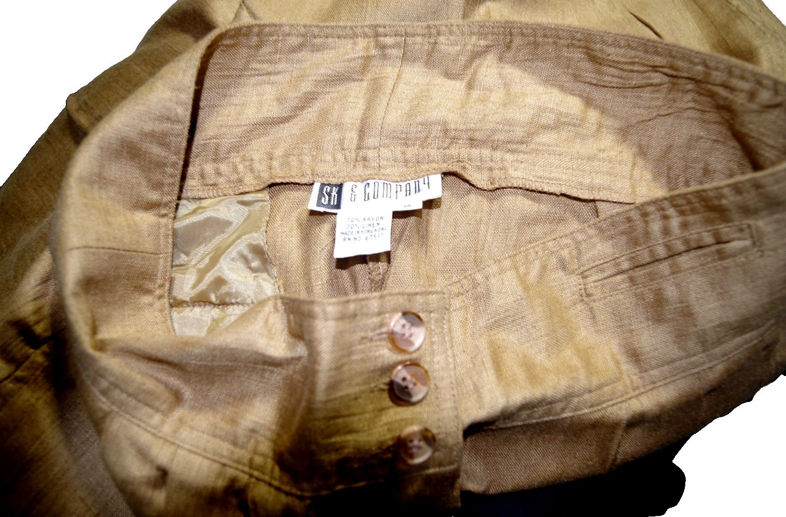 S8 SK & Company NWT Vintage 12 Pleated Trousers Hong Kong Pants Tabacco Road