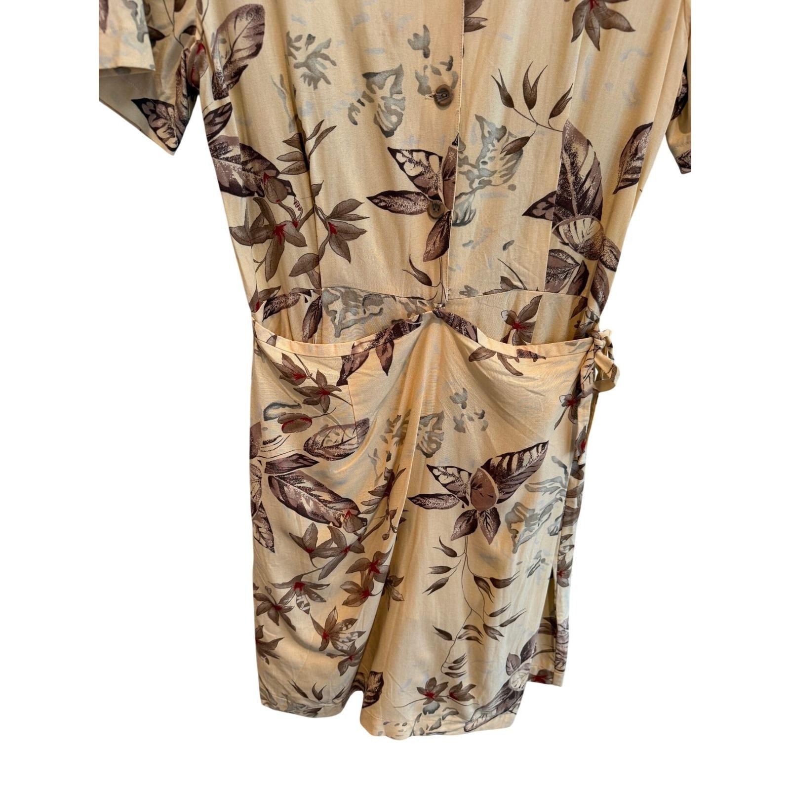 Tiki Revival Norton McNaughton tropical romper& faux wrap Golden Girls Chic