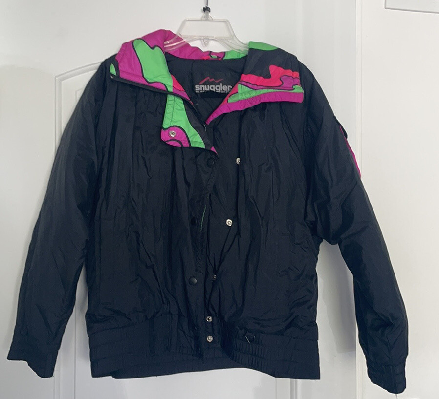 Vintage 1980’s Snuggler Seattle Fantasy Neon Ski Jacket Women’s Sz M Snow