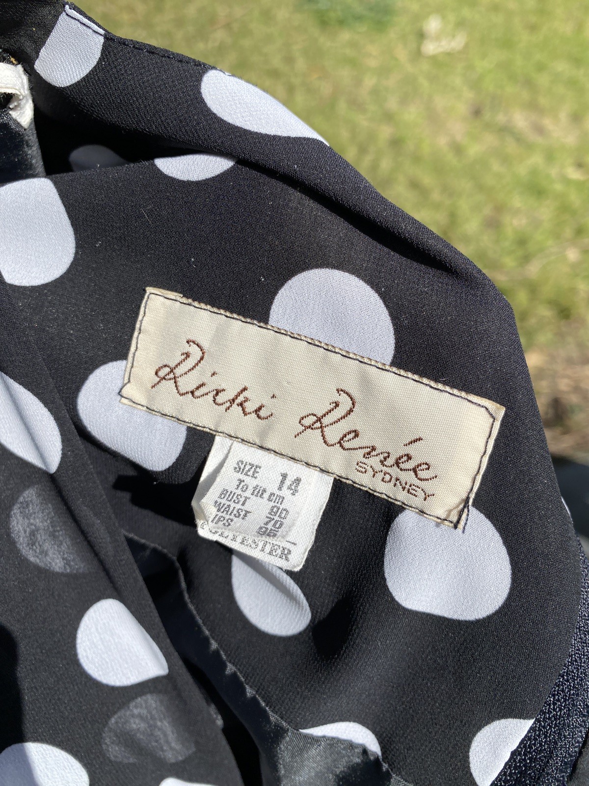 80s Ricki Renee Sydney True Vintage Polka Dress Y2k Formal Trendy Elegant retro