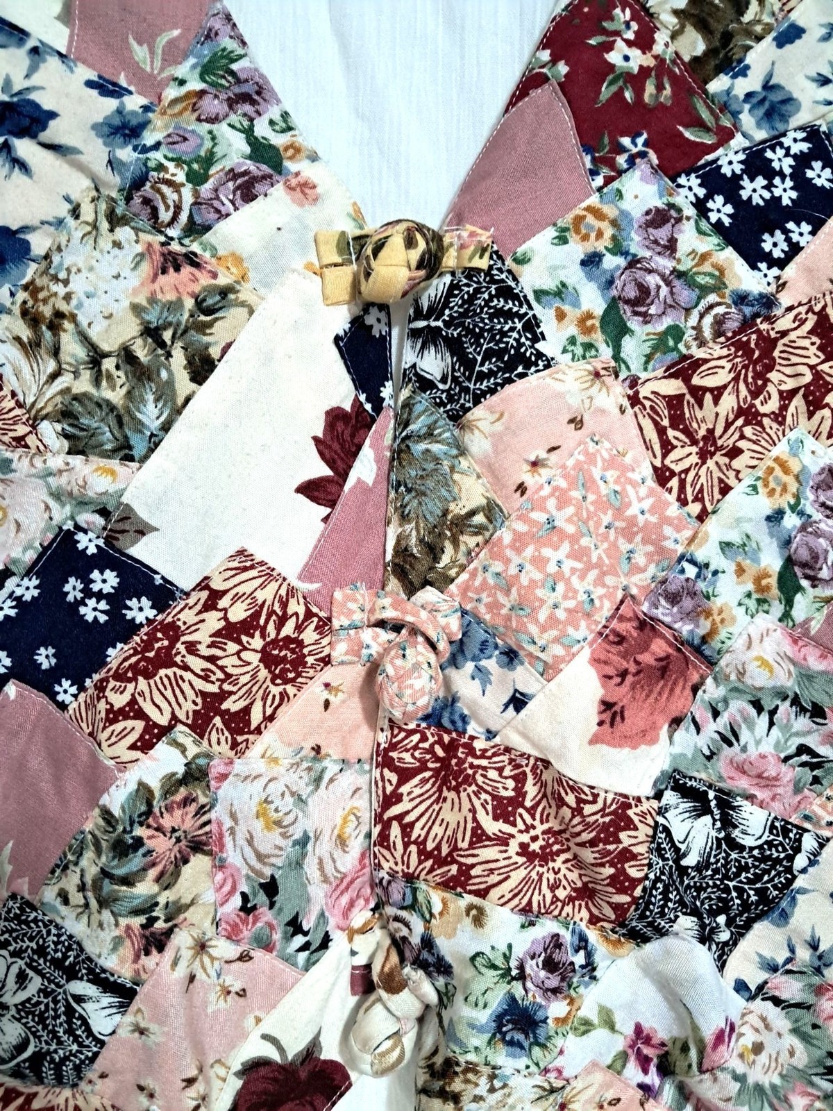 90’s Patchwork Floral Button Up Vest Soul Mates M Grannycore Cottagecore Boho Pr