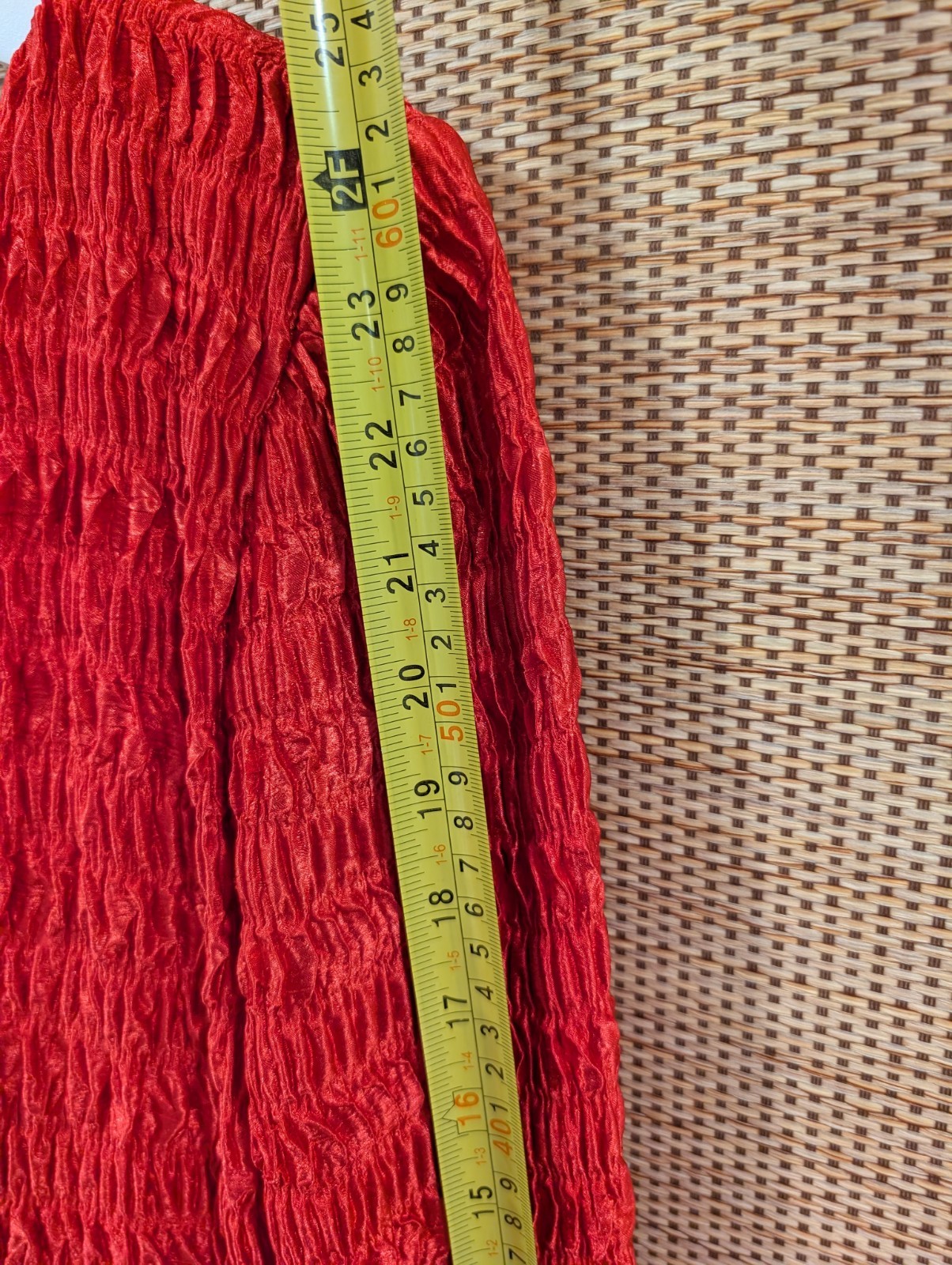 Vintage Morton Myles For The Warrens Size 12 Red Dress Drop Waist Rosette USA