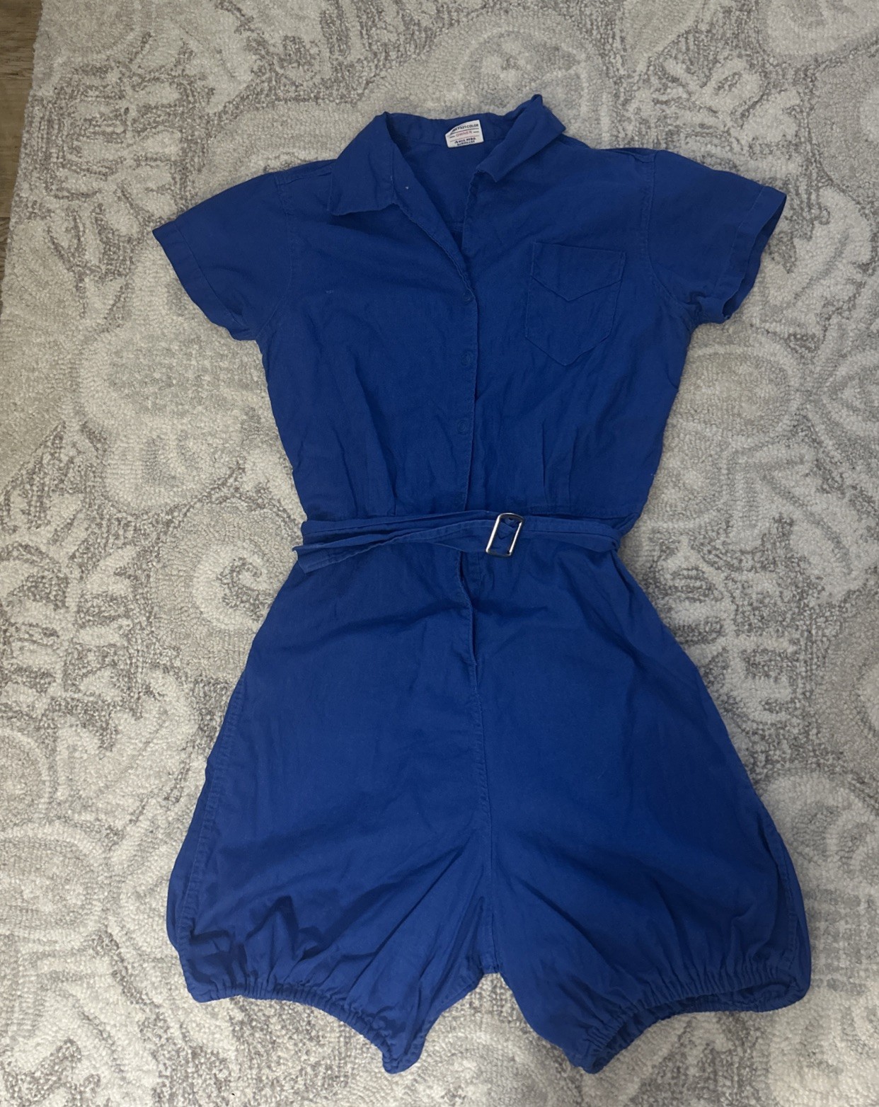 Vintage 1950’s It’s A Moore Gym Suit Bloomer Belted Romper Size 14