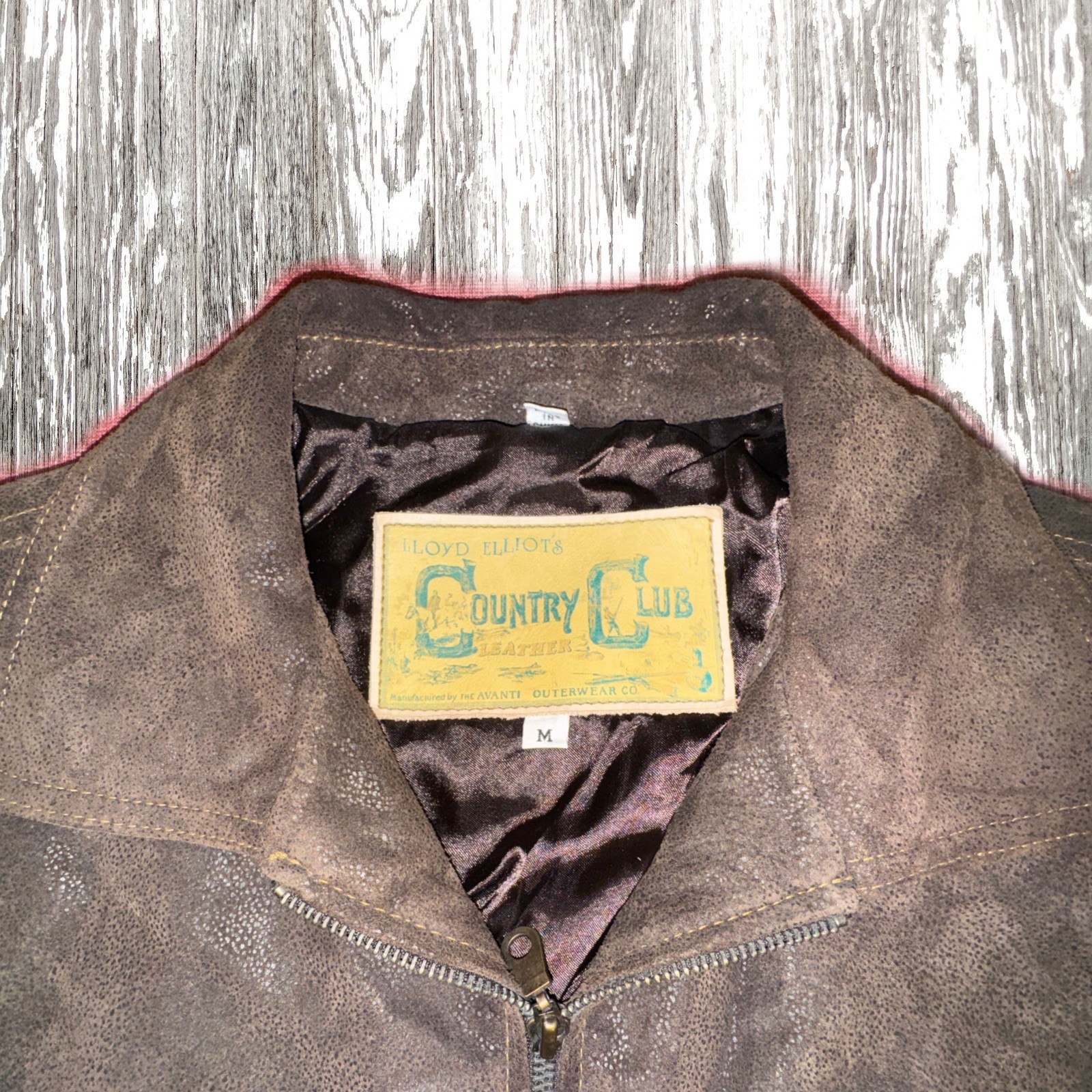 Lloyd Elliot’s Country Club Brown Leather Jacket Medium excellent condition
