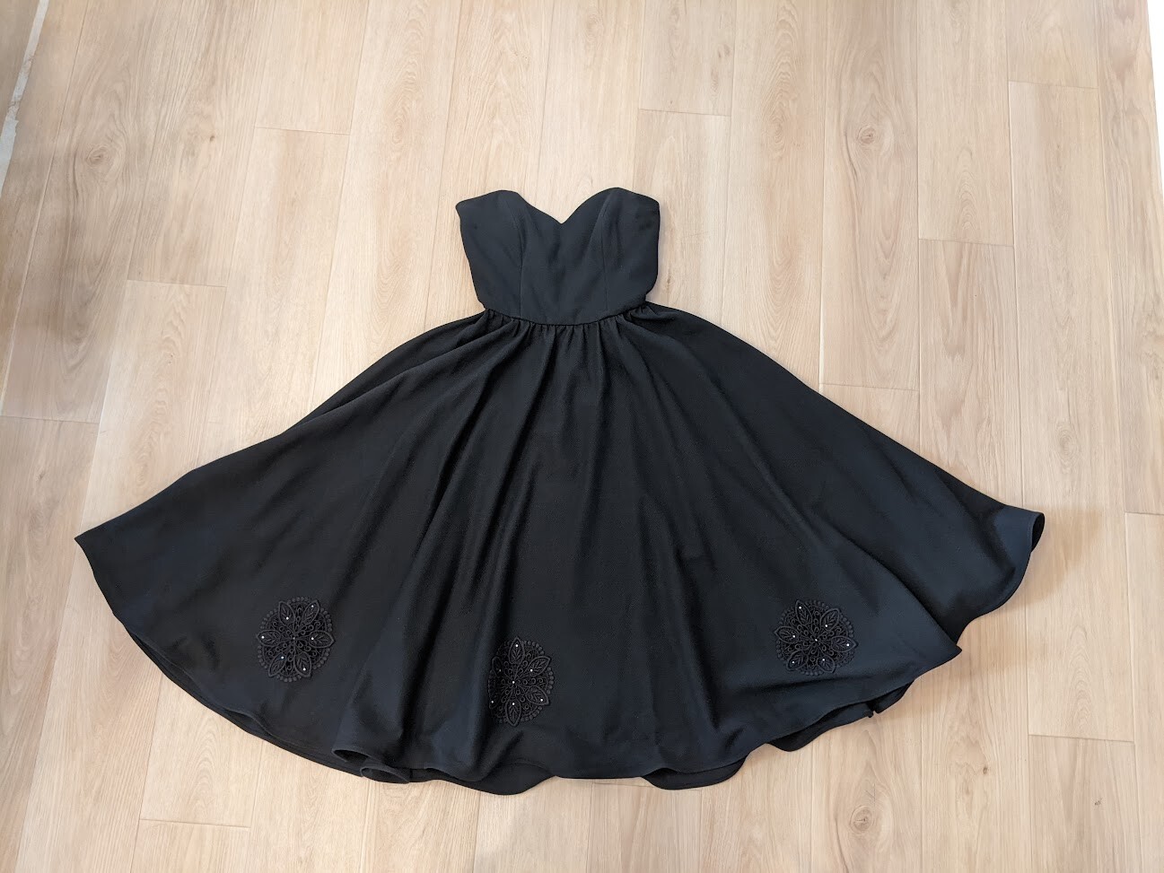 Louisa Nevins Vintage Classic BLACK Dress Made in USA size 10 1950’s Inspired