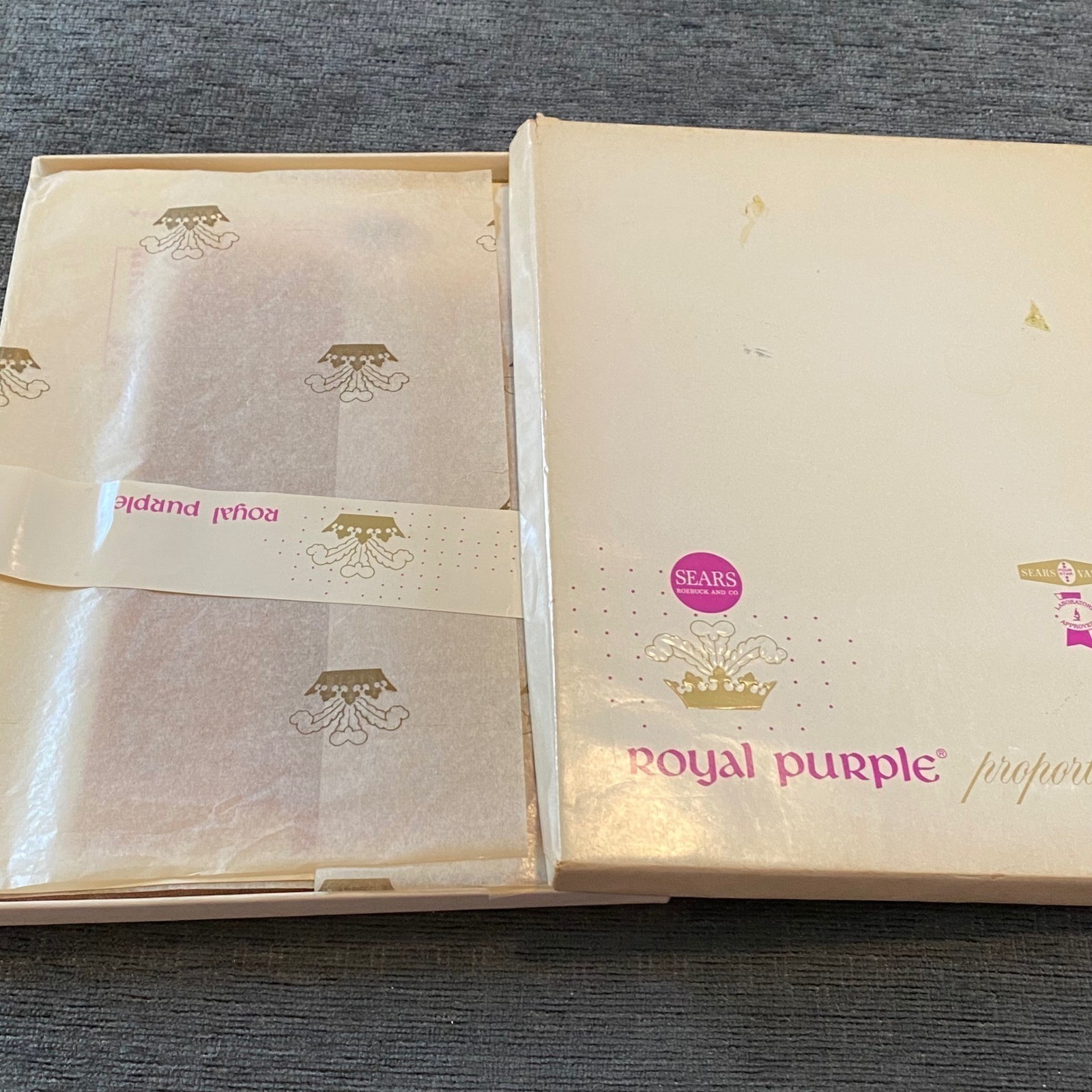 Tan New Vintage Stockings Classic 9.5 Royal Purple Sears