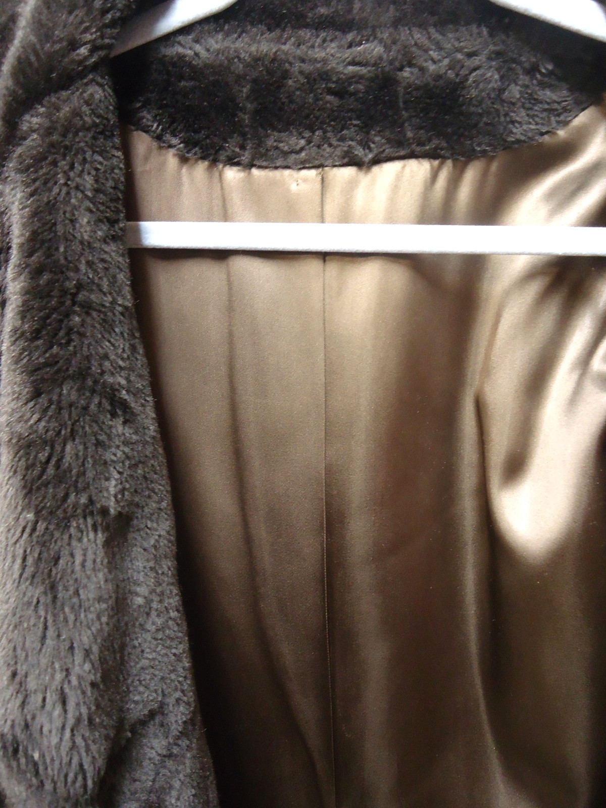 Vintage Women’s Betty Rose Dark Brown Faux Fur Double Breasted Coat