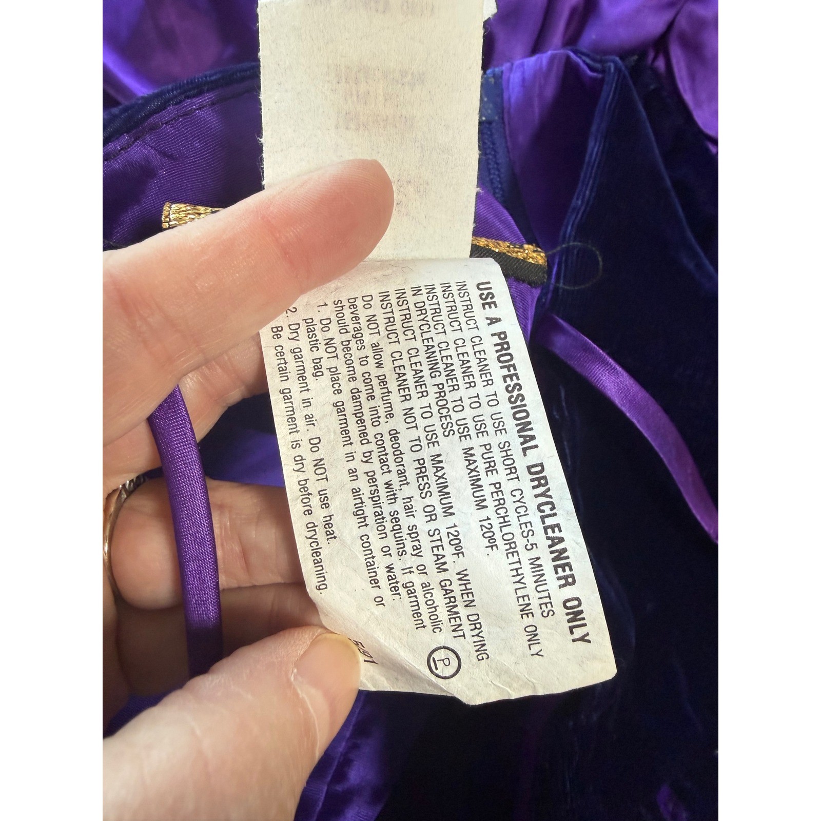Notorious Vintage 80s Purple Sequin Velvet Satin Tiered Party Dress Size 5 Prom