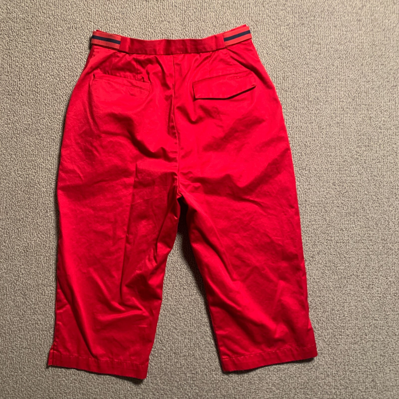 Vintage Liz Claiborne Lizsport Pants Women 4 Red Capri Pockets