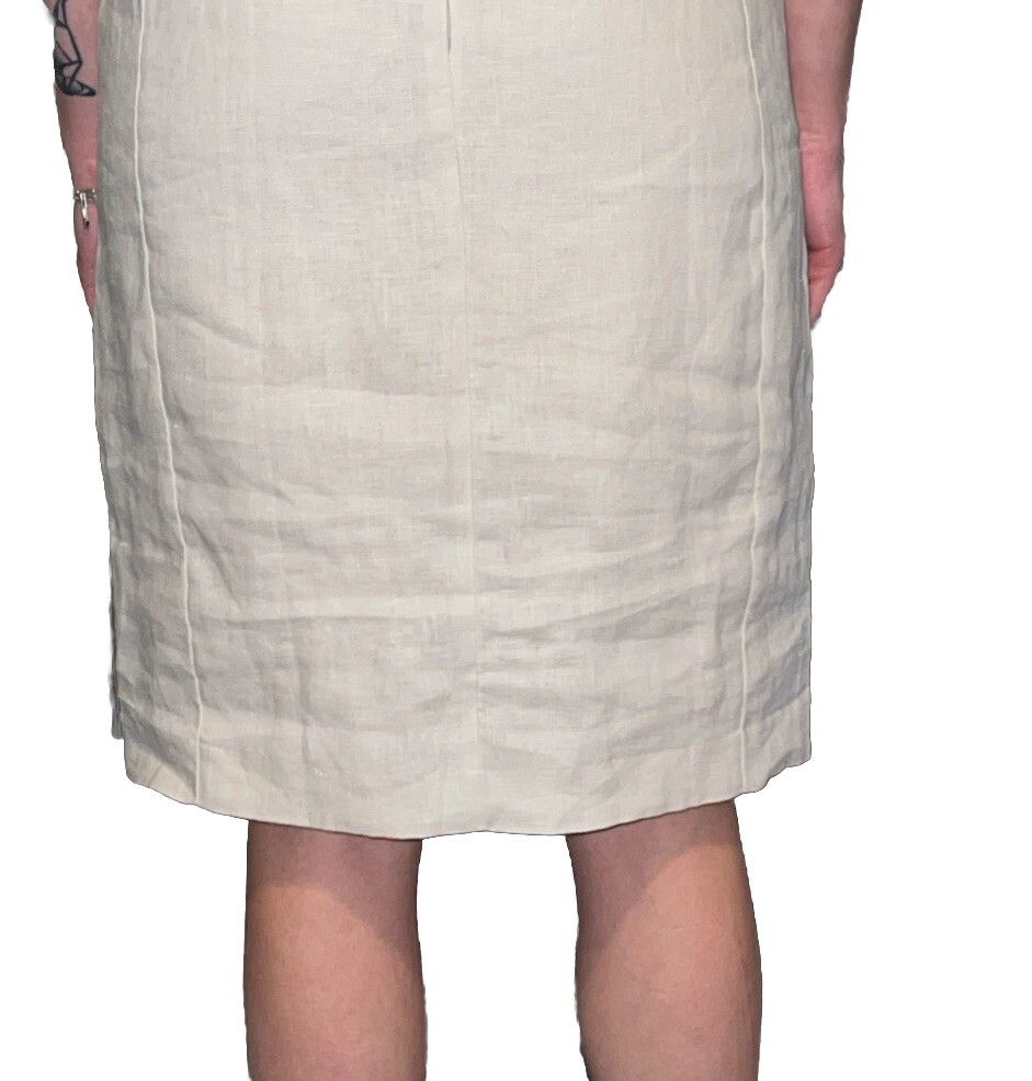 Brooks Brothers linen Dress Sz 4 Cream Color NWT
