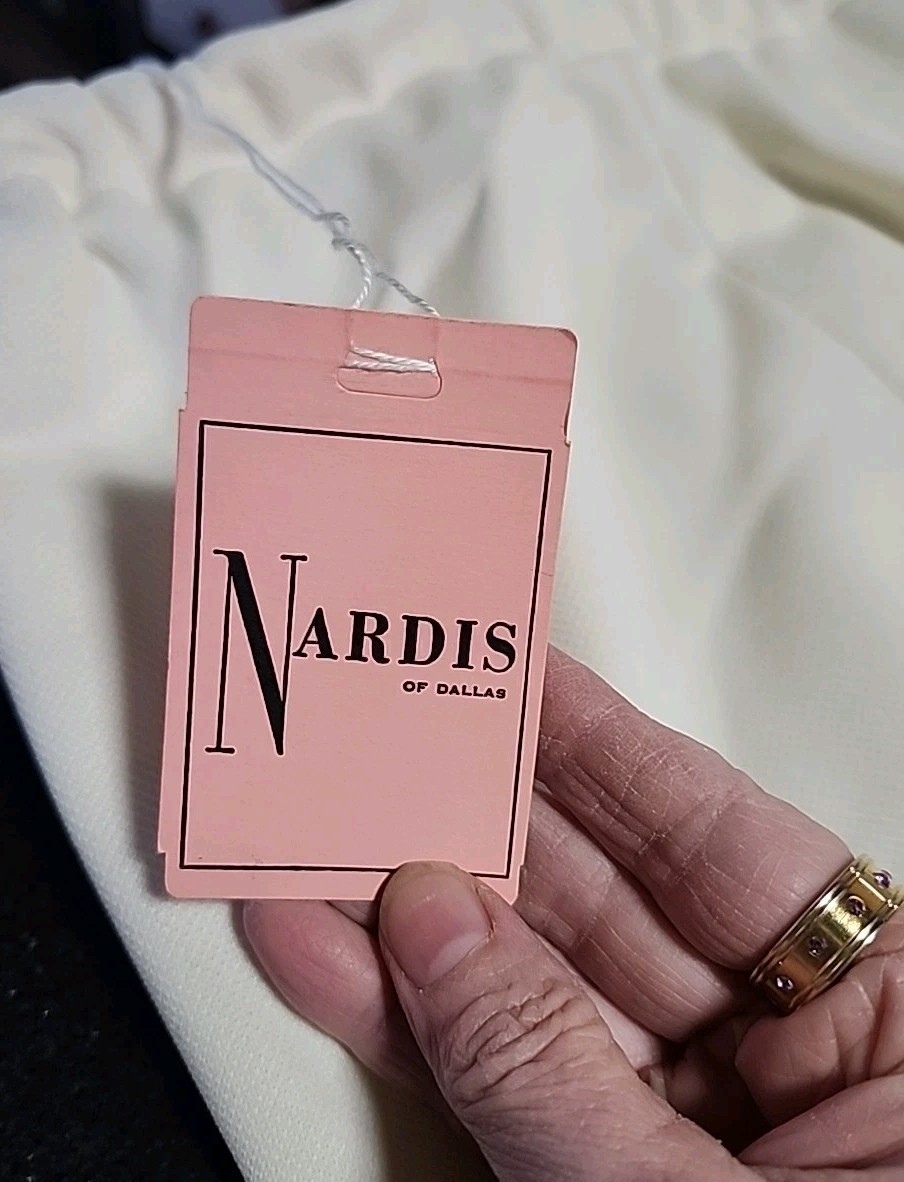 Vintage Nardis of Dallas Trousers White Wide Leg High Waist Size 16 Pull On NEW