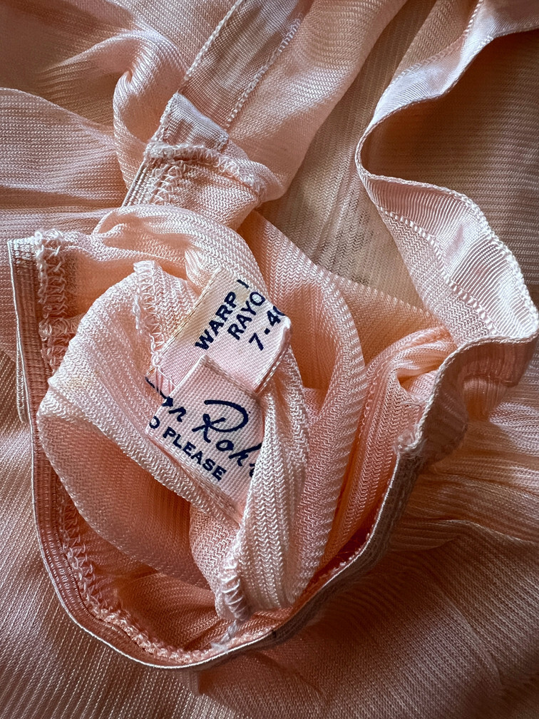 Vintage 1940s Pink Satiny Rayon Marie Rohr Lace Tap Panties X Small