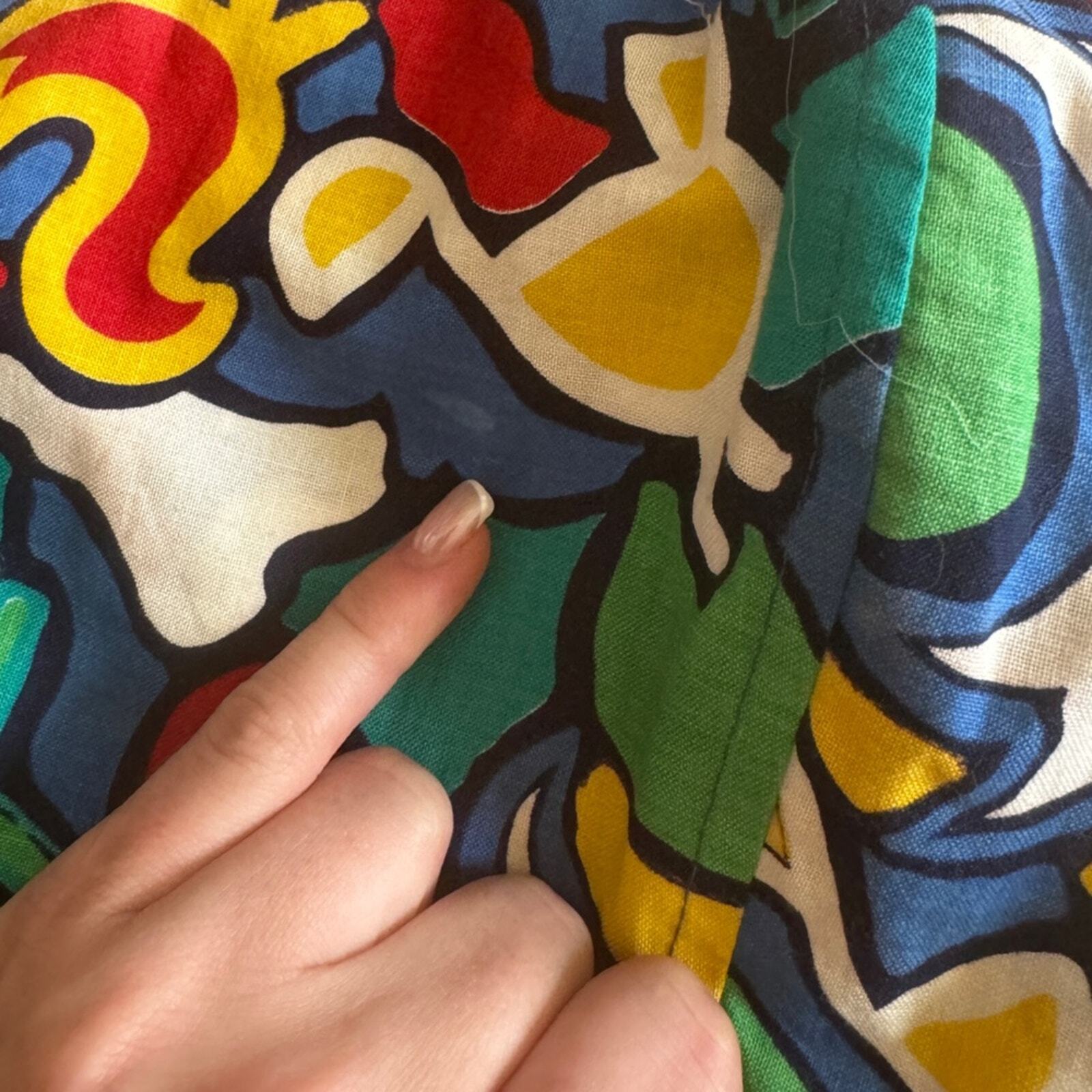 80s does 50s Vintage Rainbow Animal Print fit and Flare dress