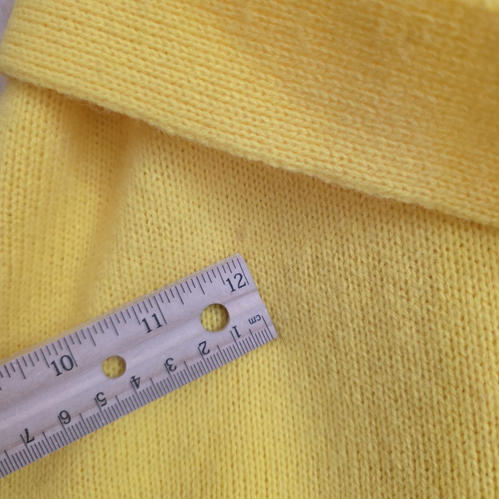 Alberic Beldoch Popper Vintage 60s Yellow Orlon Acrylic Belted Sweater Dress