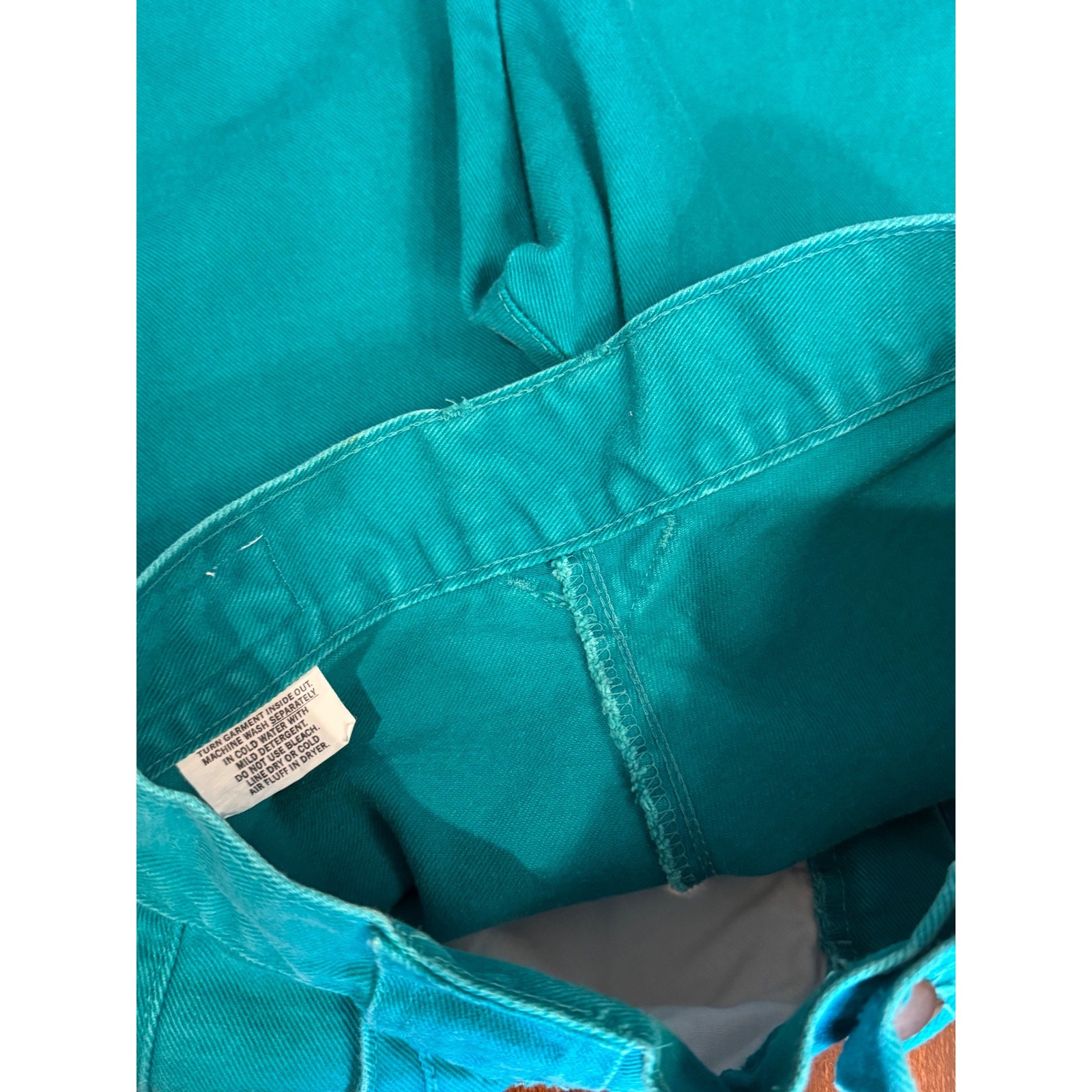 Vintage Rocky Mountain Teal High Waisted Western Pleated Tapered Jeans 24 Waist