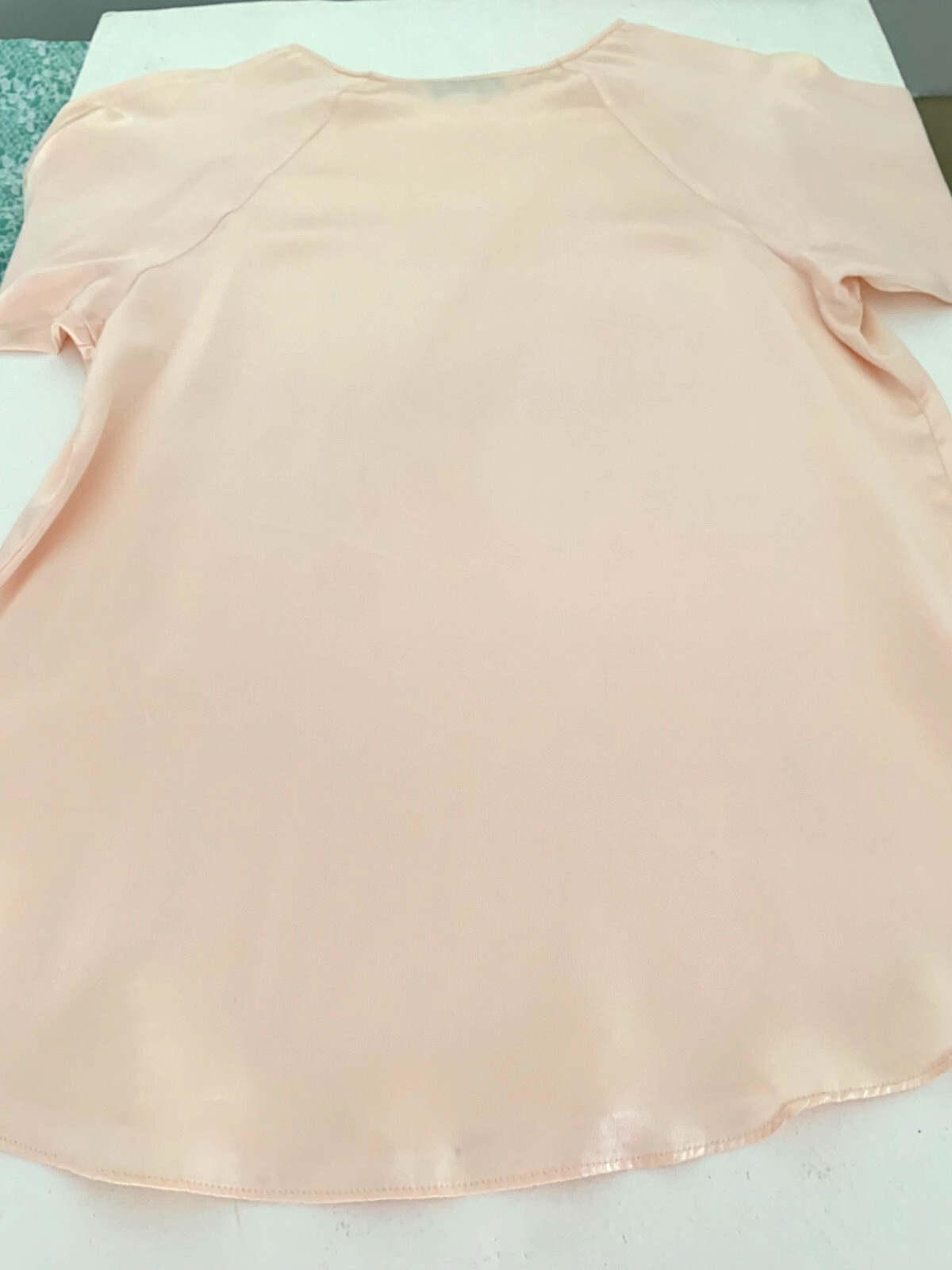 VTG DIANE VON FURSTENBERG Pink Satin Feel Long Sleeve Lingerie 2 Pc Pajamas Set