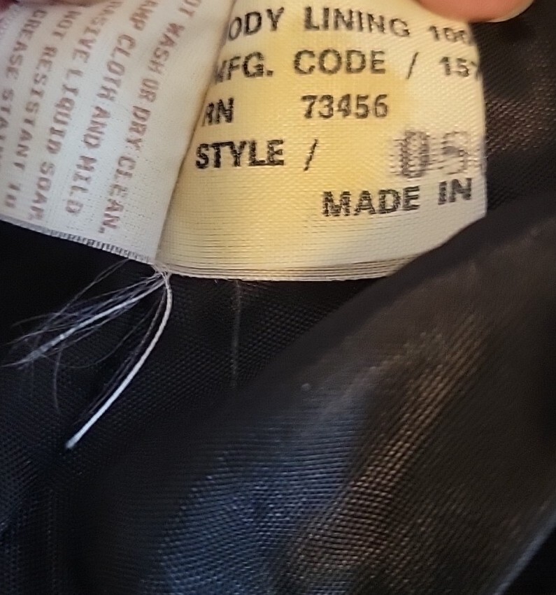 Greg Adams Vintage Black Leather Suede Zip Front Jacket Size M Argentina