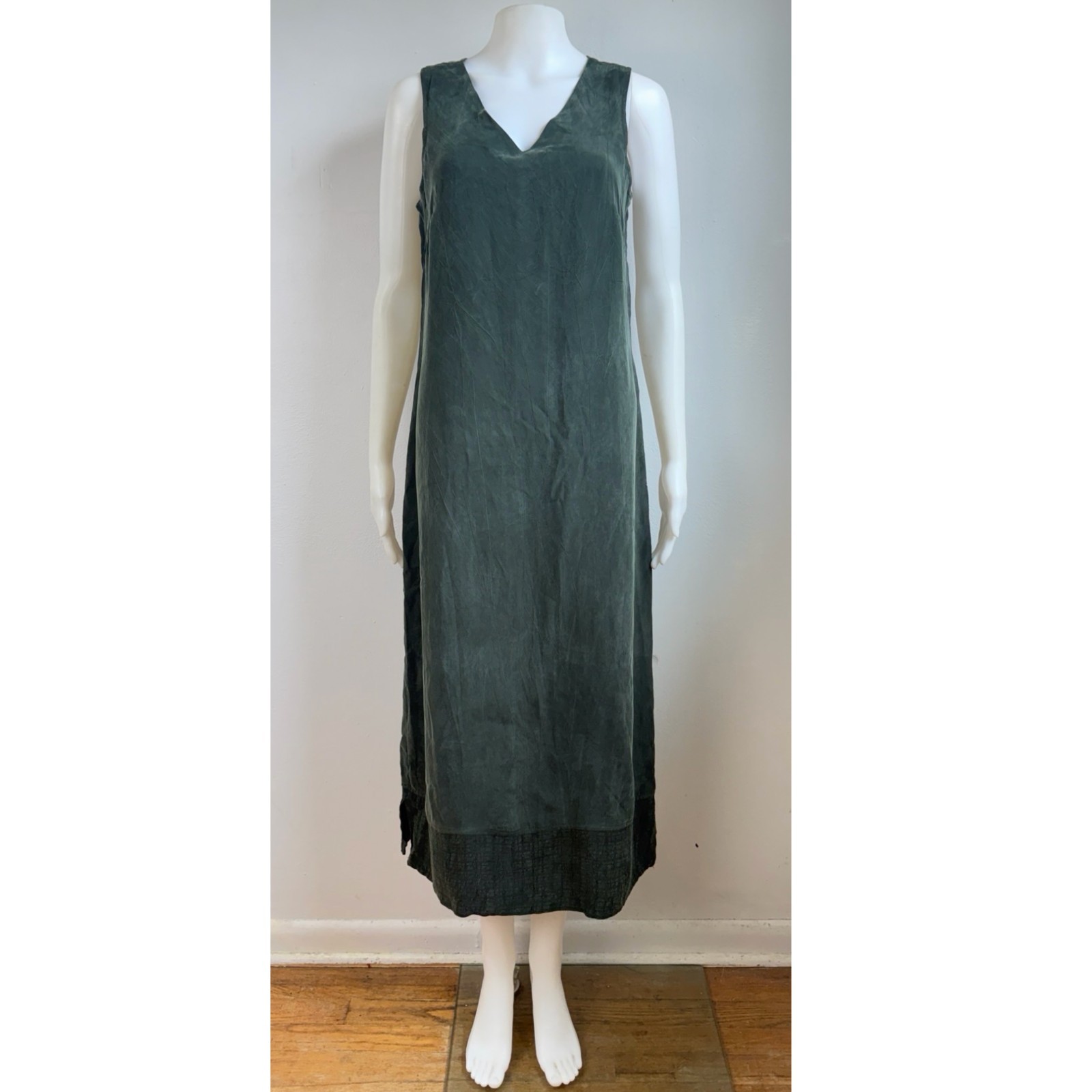 Vintage Green Dress & Top Set Size Small 90s Bember Rayon Co Ord Oufit Set Maxi